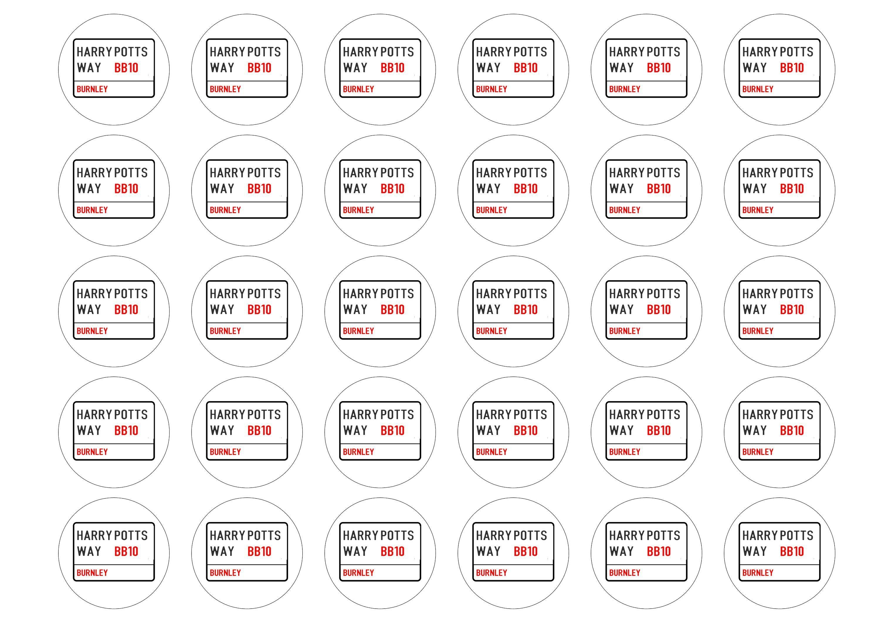 38mm printed edible cupcake toppers