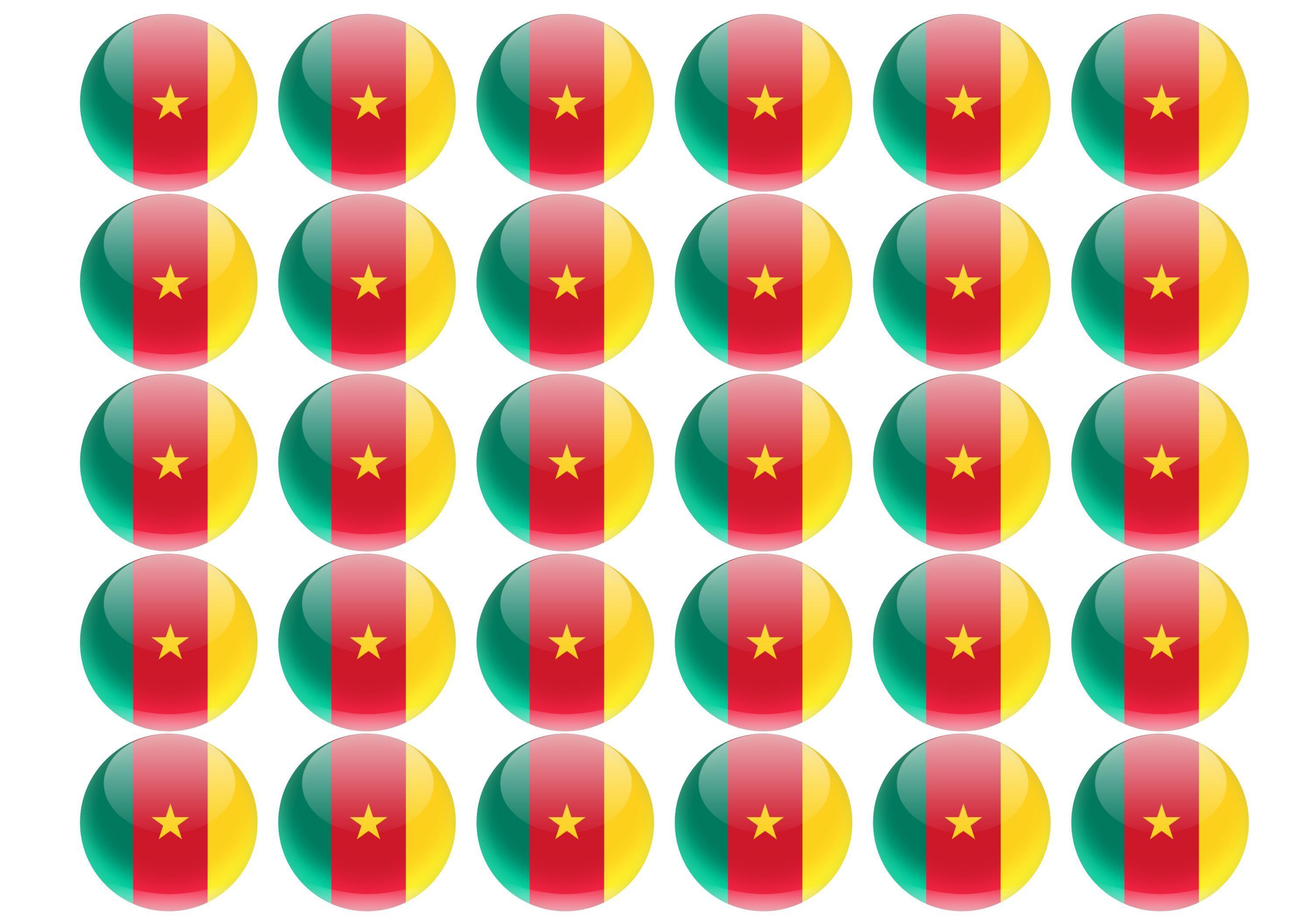 38mm printed edible cupcake toppers - Cameroon