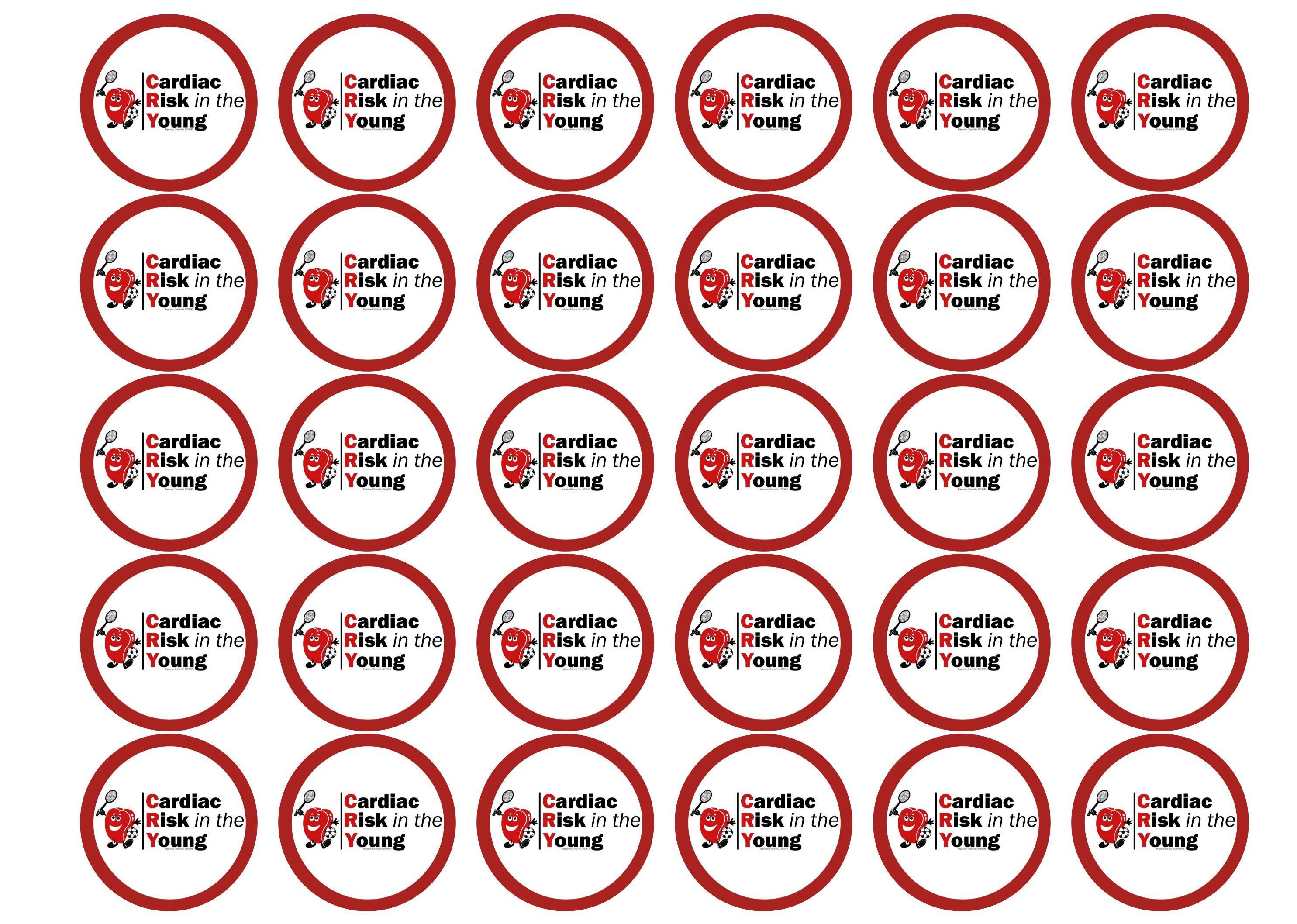 Cardiac Risk in the Young - CRY logo-Edible cake toppers-Edibilis