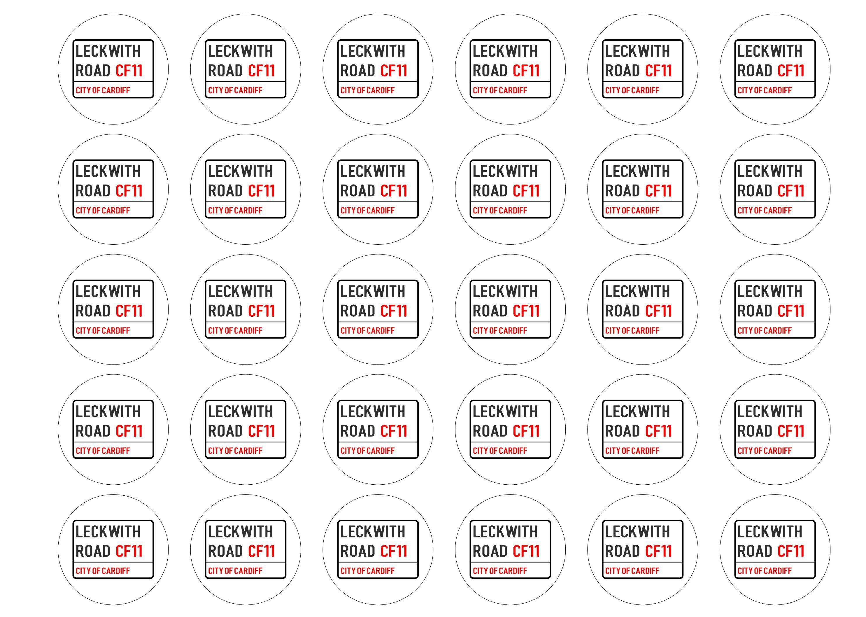 38mm printed edible cupcake toppers