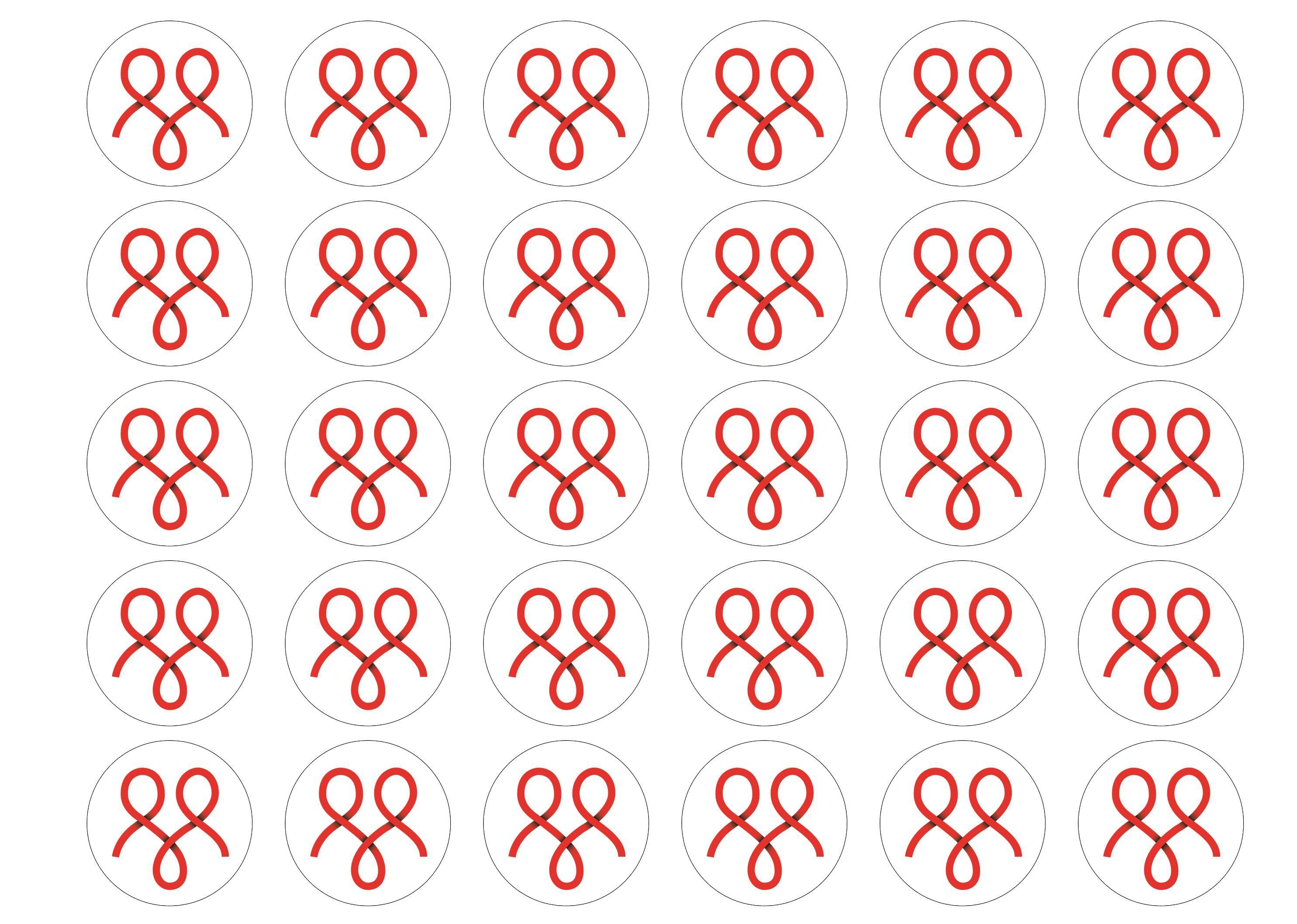 38mm printed edible cupcake toppers