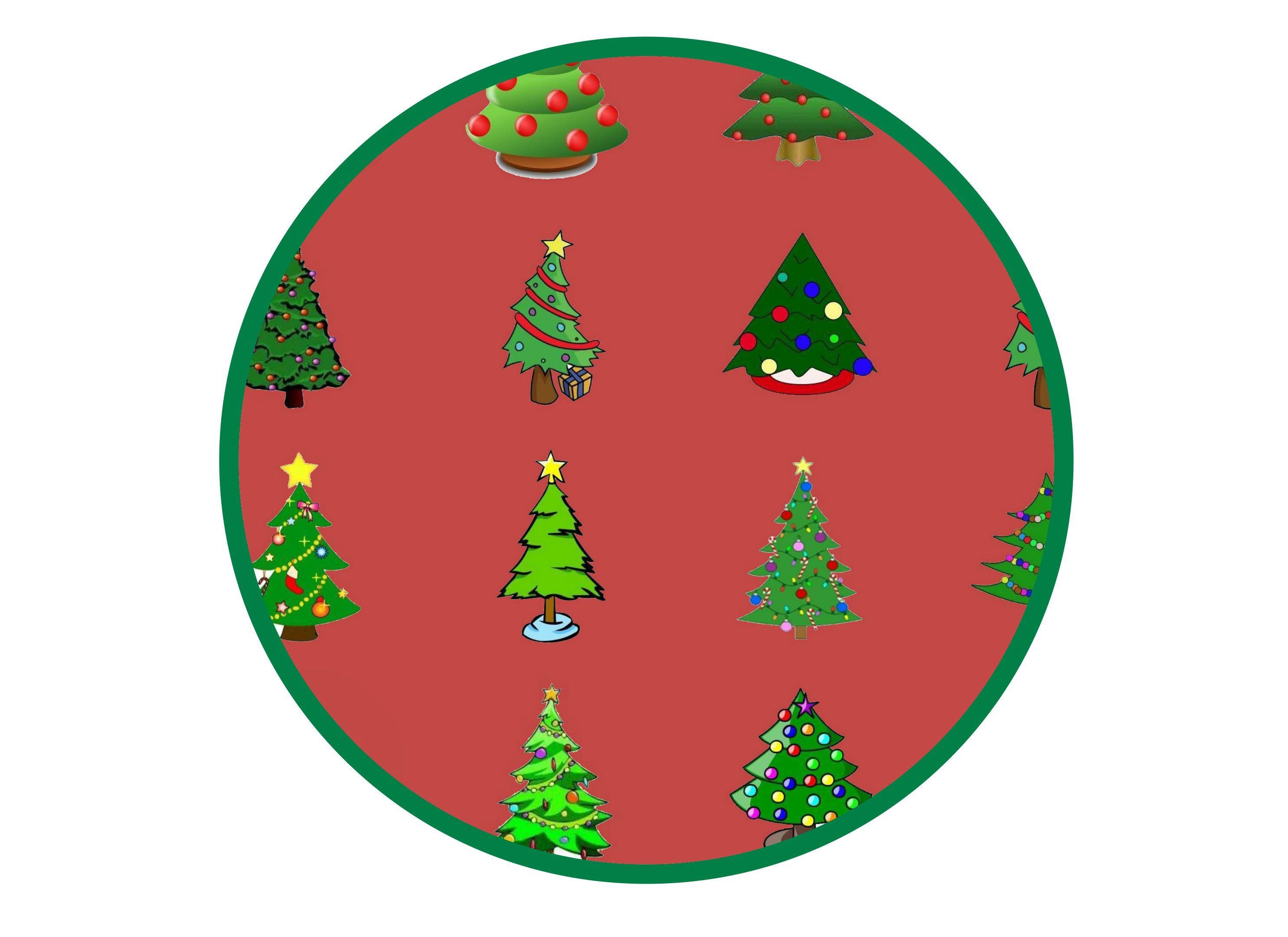 Printed edible Christmas cake topper for 8" cake