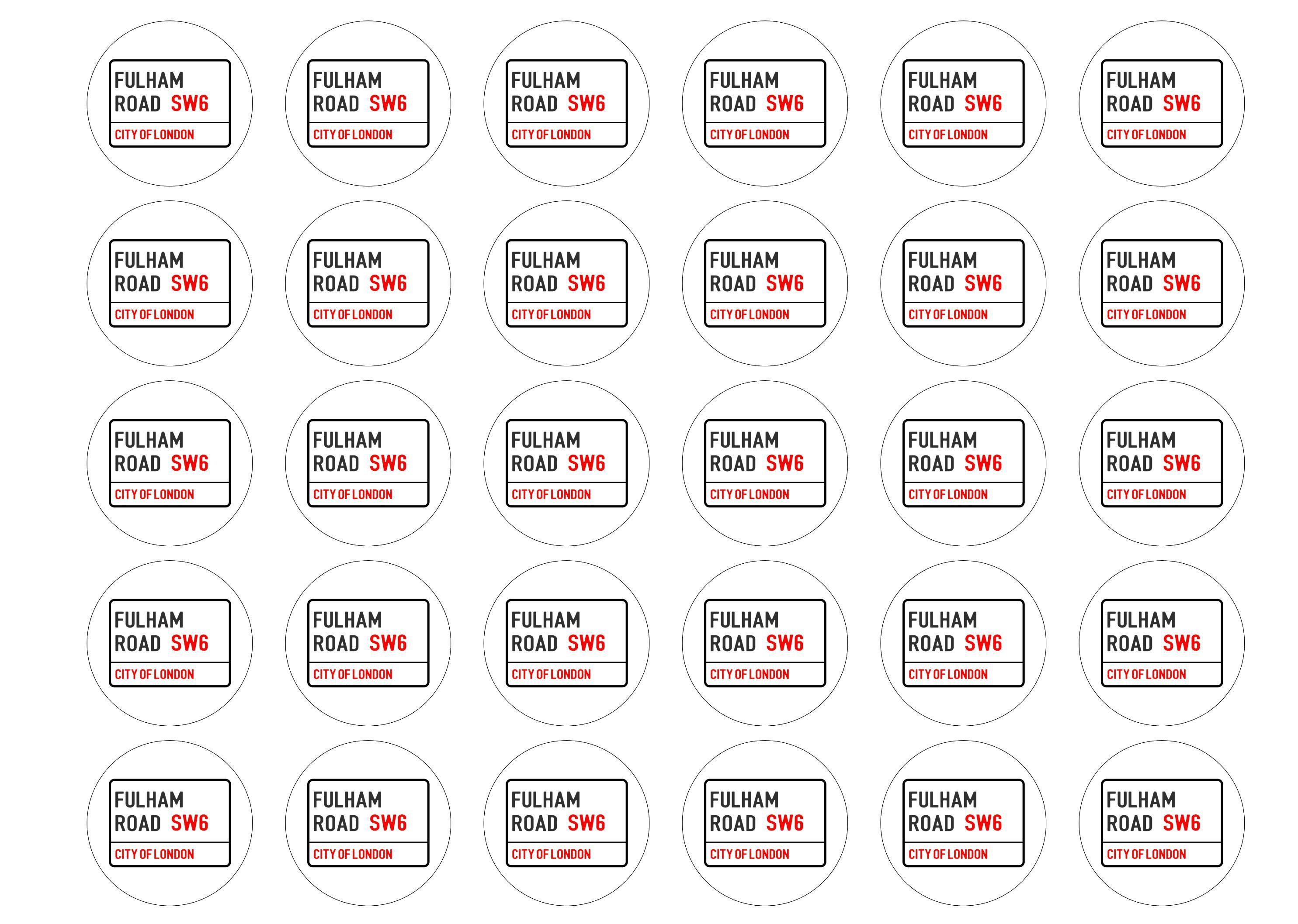 38mm printed edible cupcake toppers