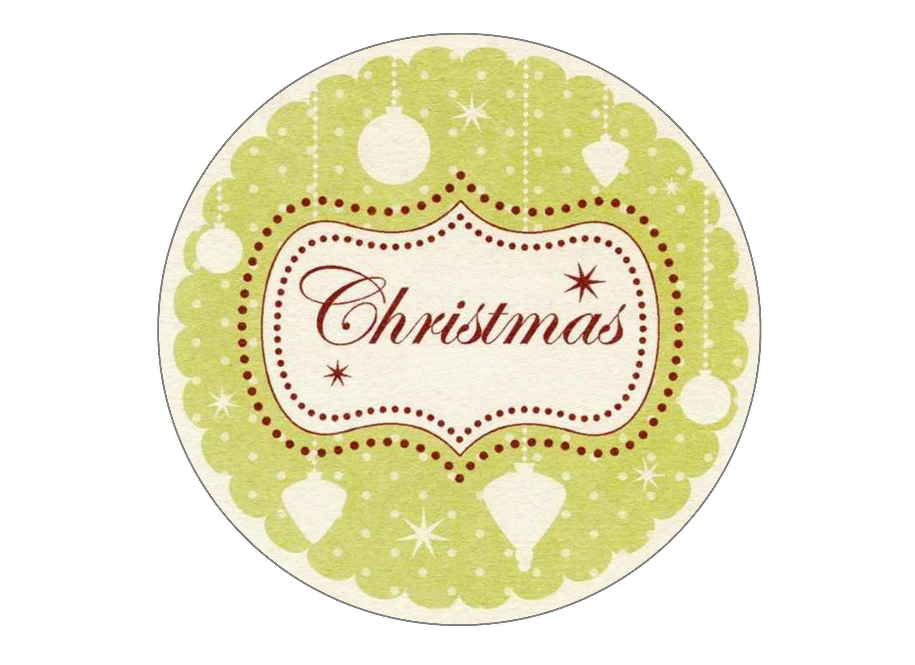 Printed edible Christmas cake topper for 8" cake