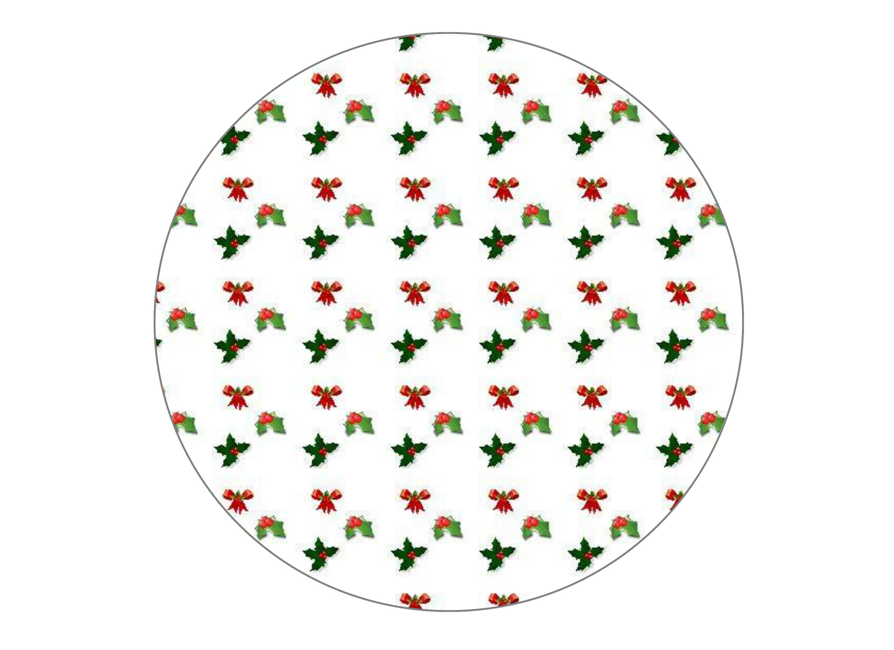 Printed edible Christmas cake topper for 8" cake