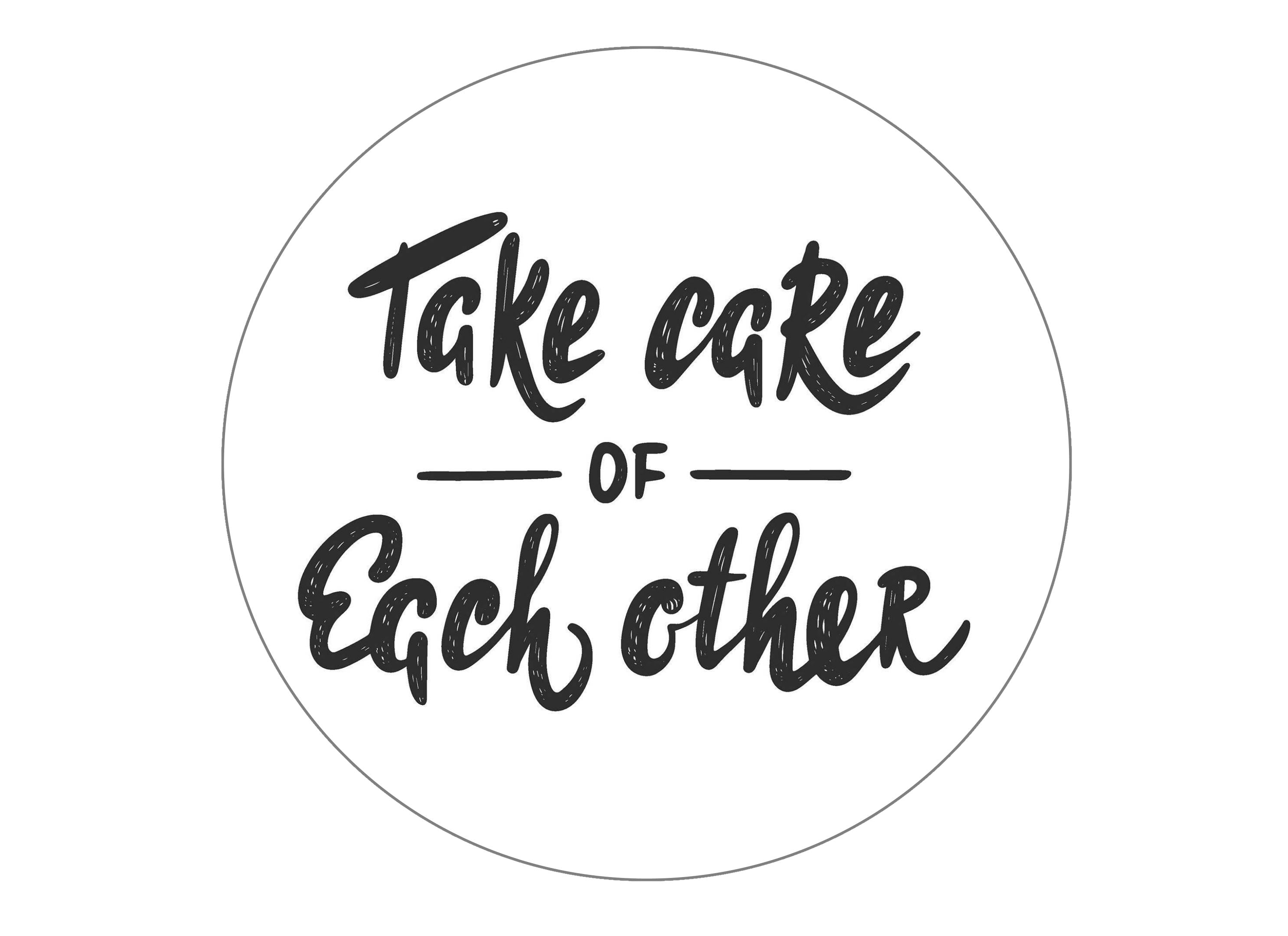 Large round edible cake topper with Coronavirus guidance slogans