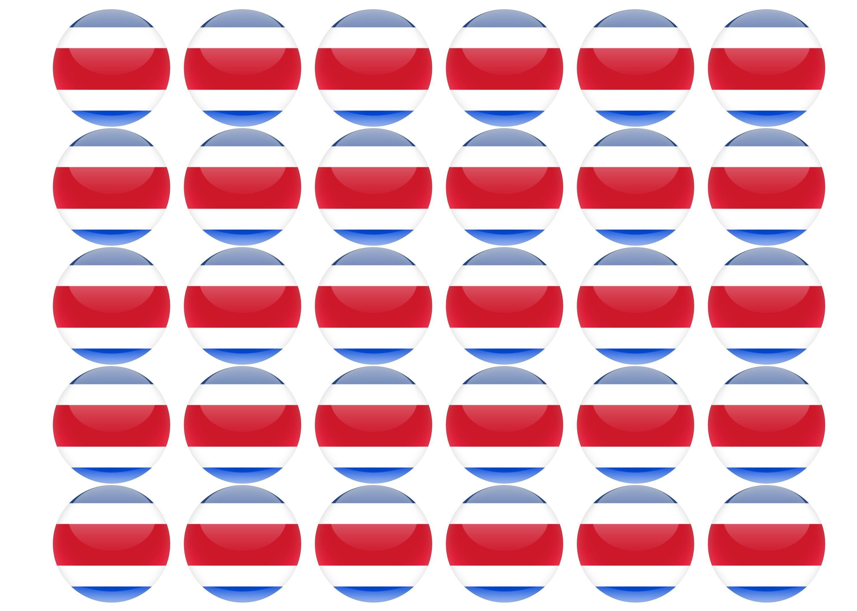 38mm printed edible cupcake toppers