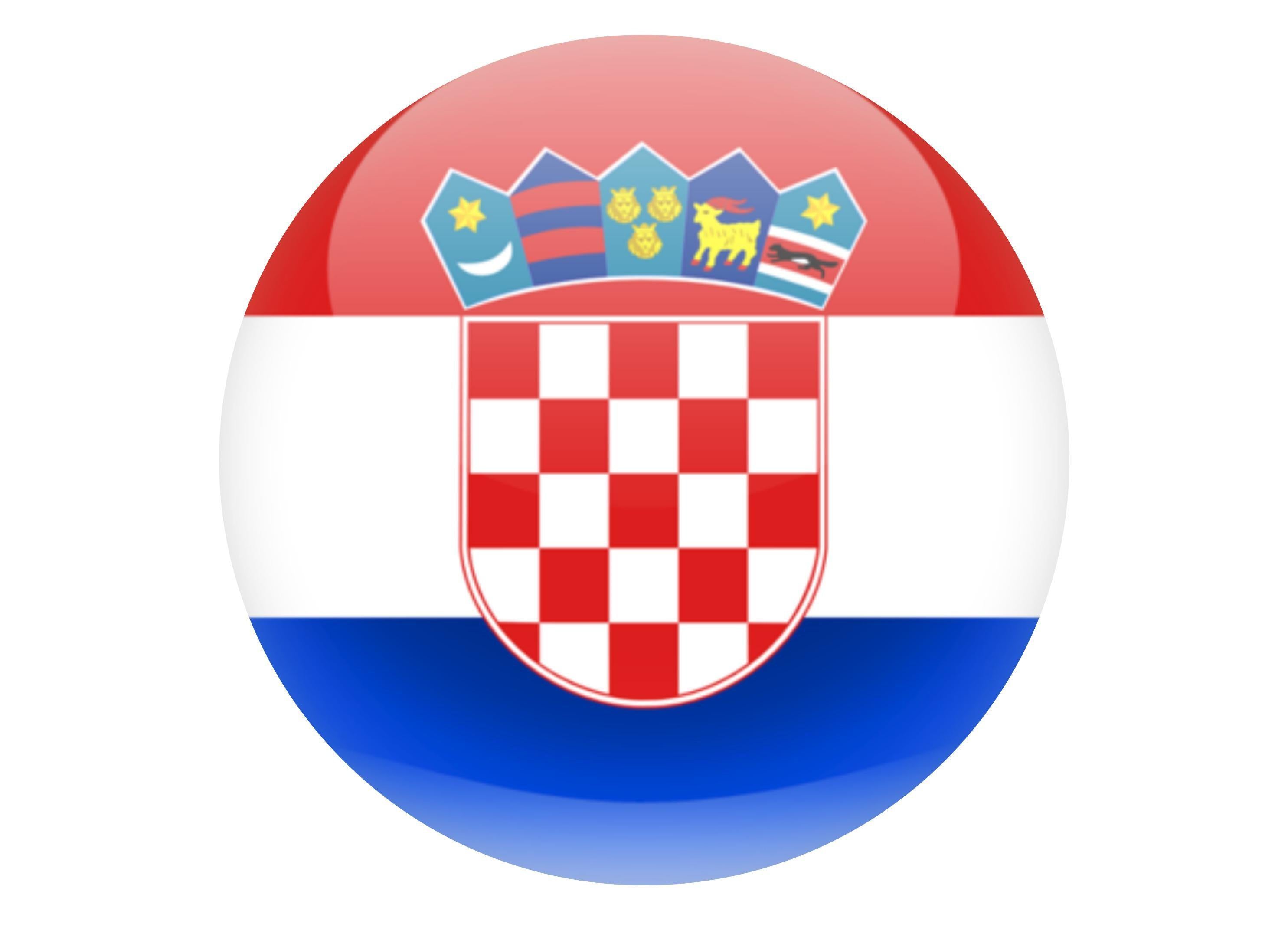 190mm printed edible cake topper - Croatia