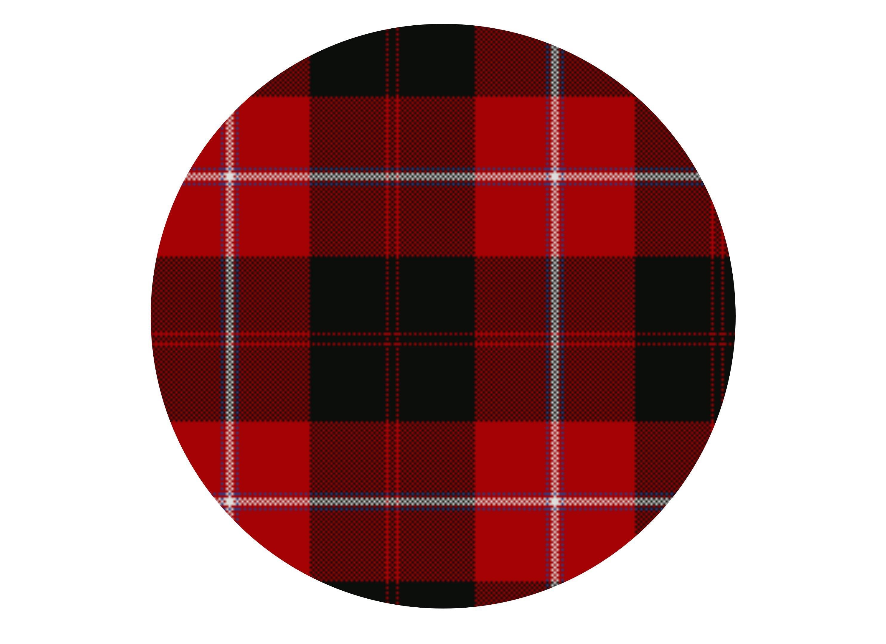 large cake topper with Cunningham tartan