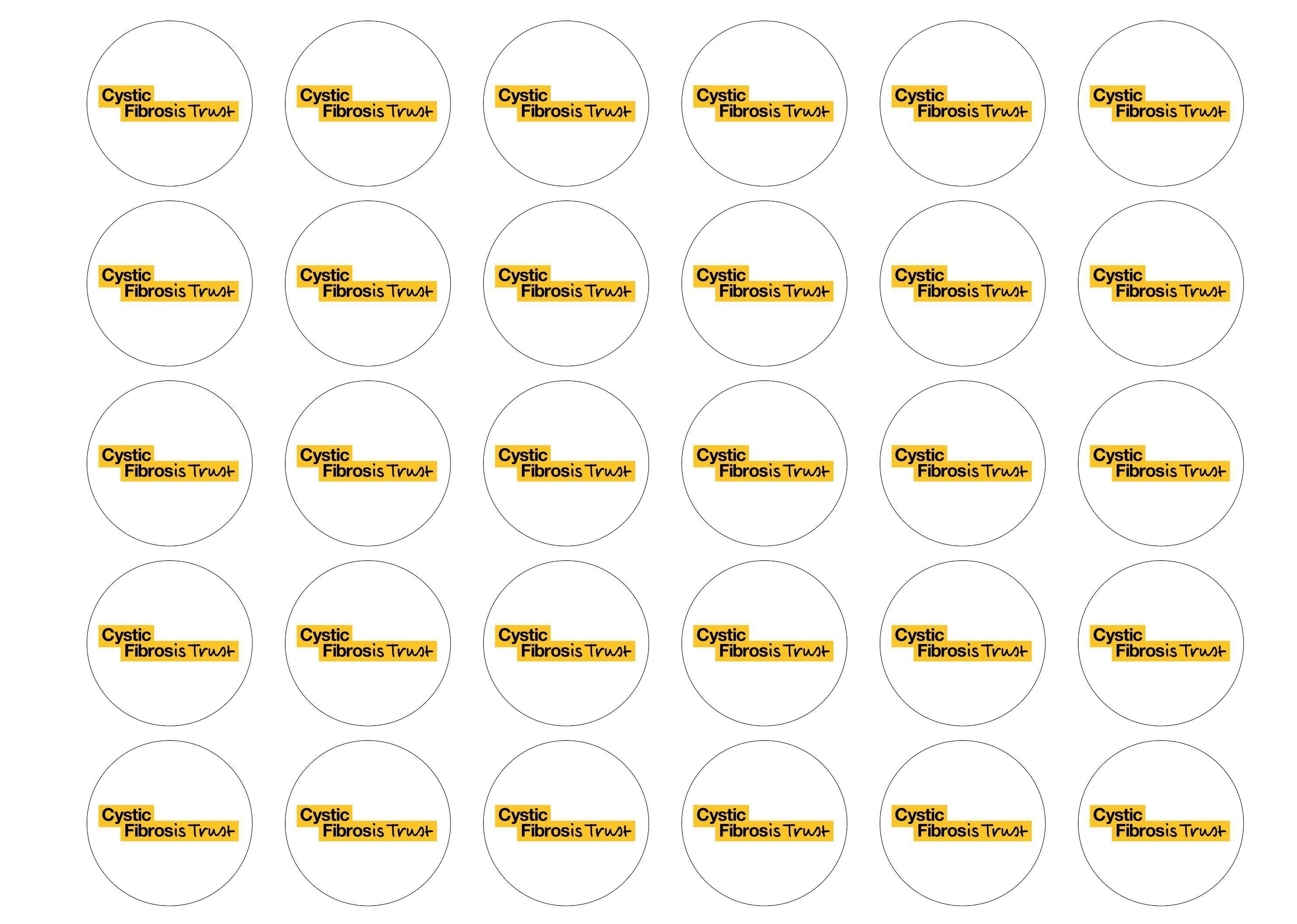 38mm printed edible cupcake toppers