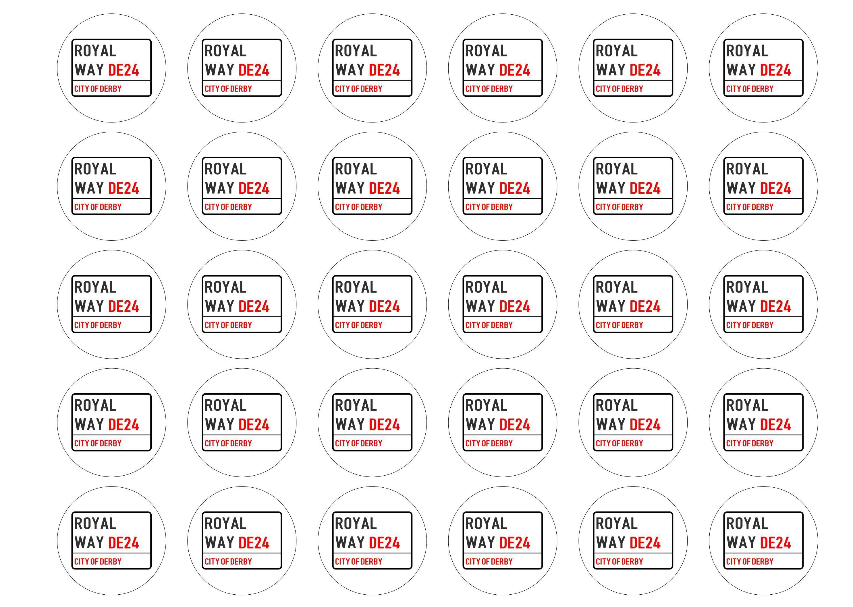 38mm printed edible cupcake toppers