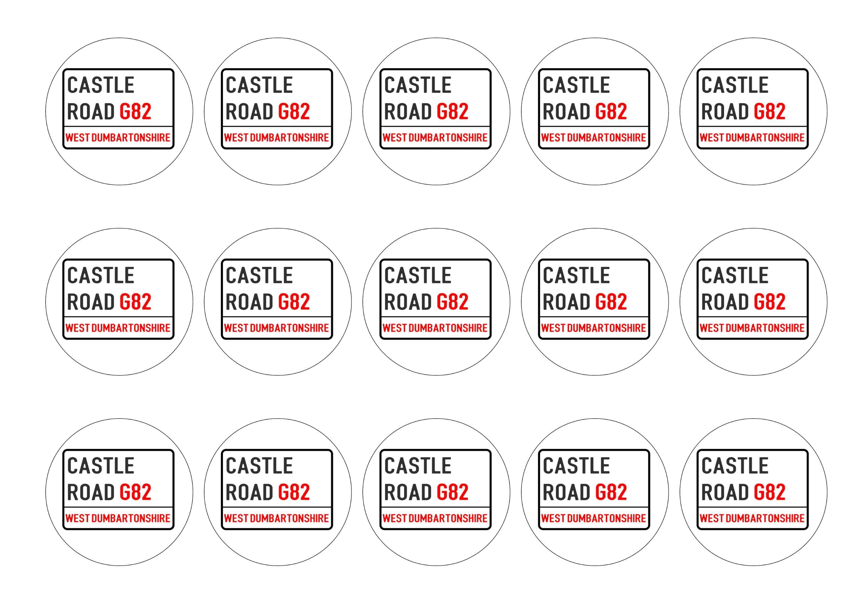 50mm printed edible cupcake toppers