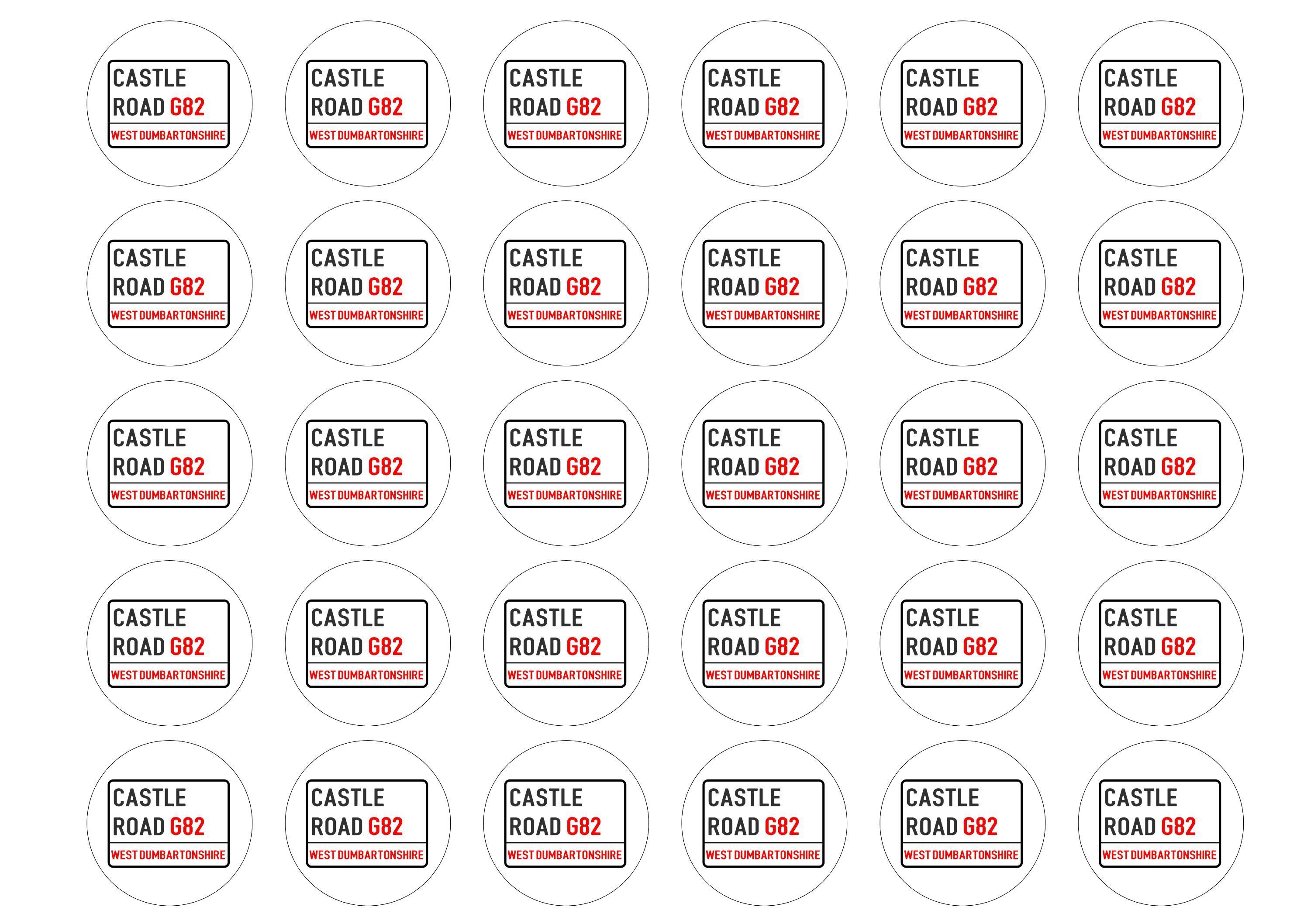 38mm printed edible cupcake toppers