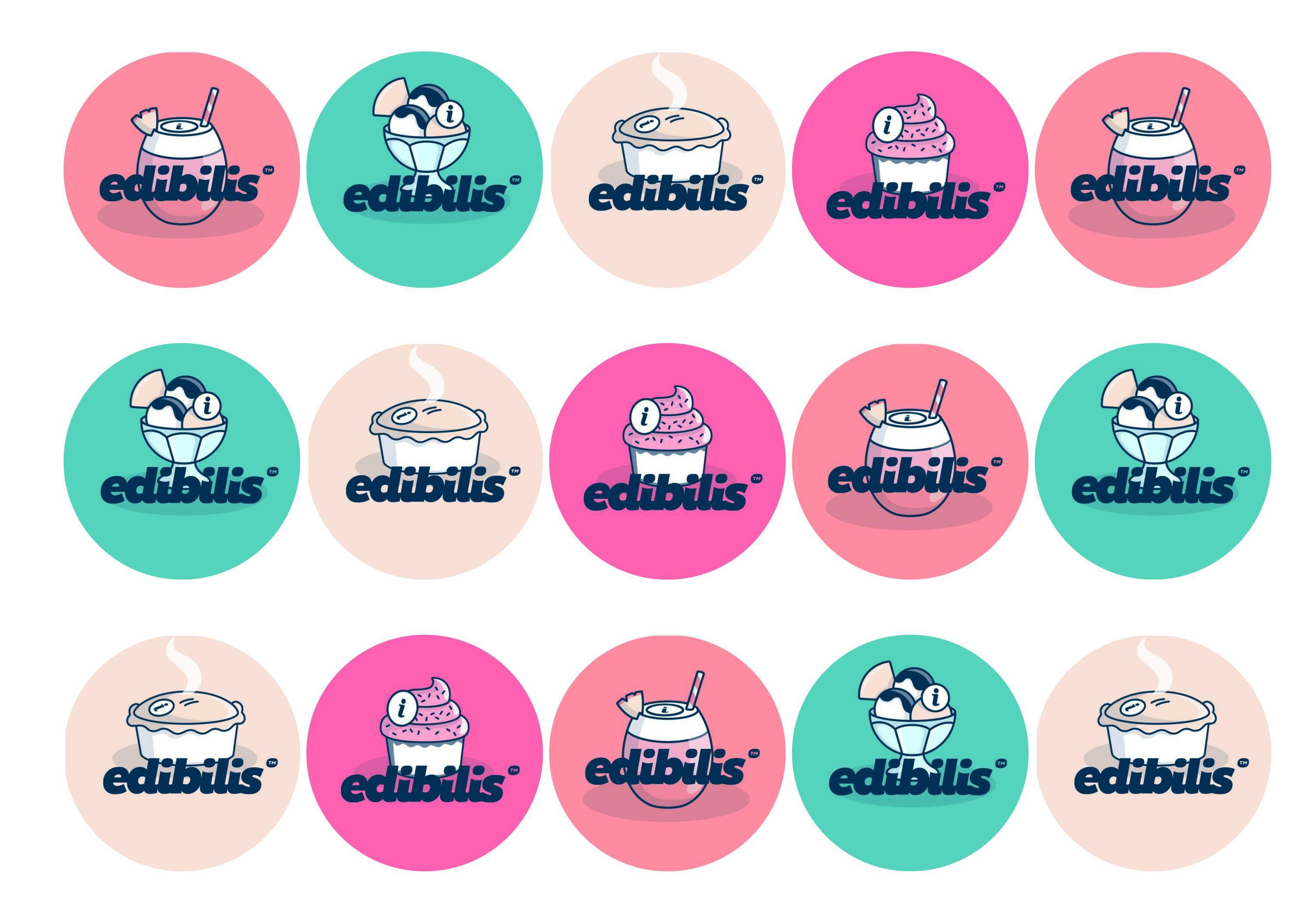 Precut service available on almost all printed cupcake toppers