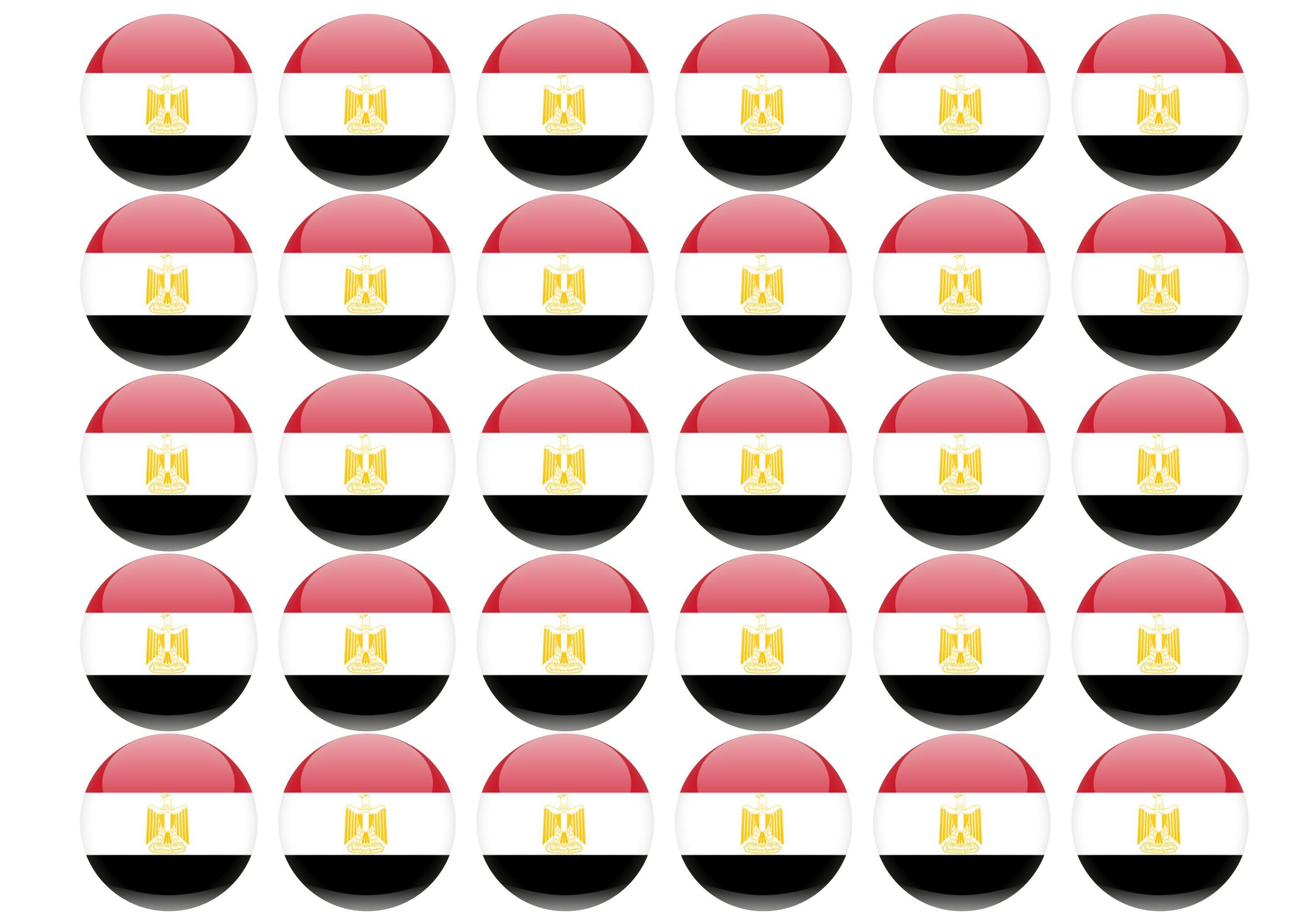38mm printed edible cupcake toppers - Egypt
