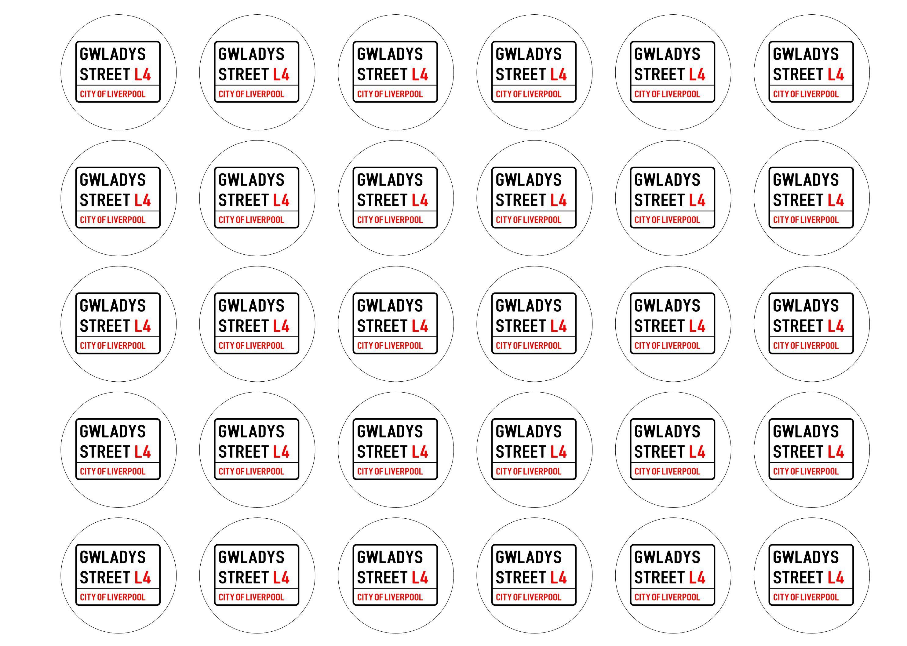 38mm printed edible cupcake toppers