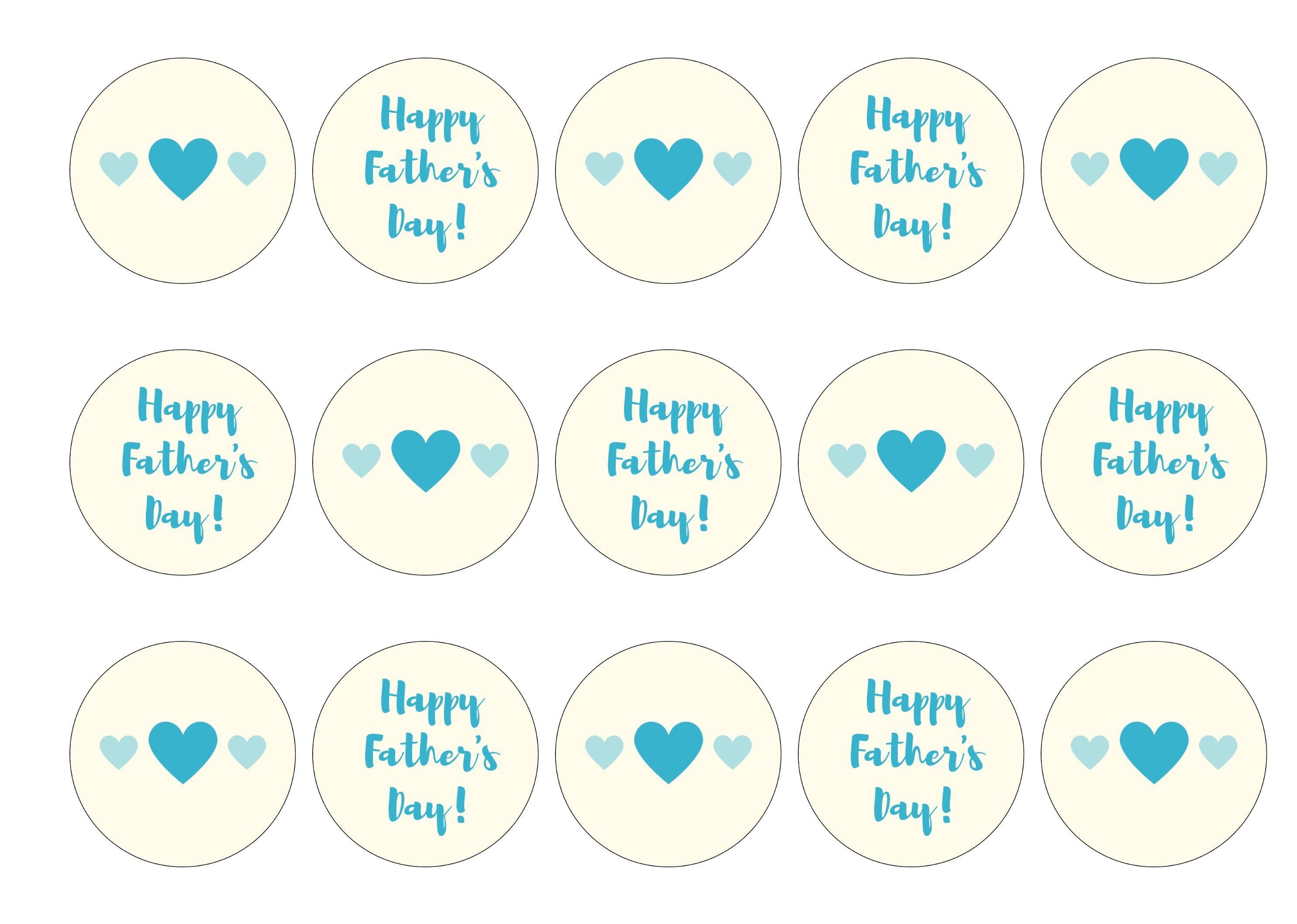 Father's Day Hearts-Edible cake toppers-Edibilis