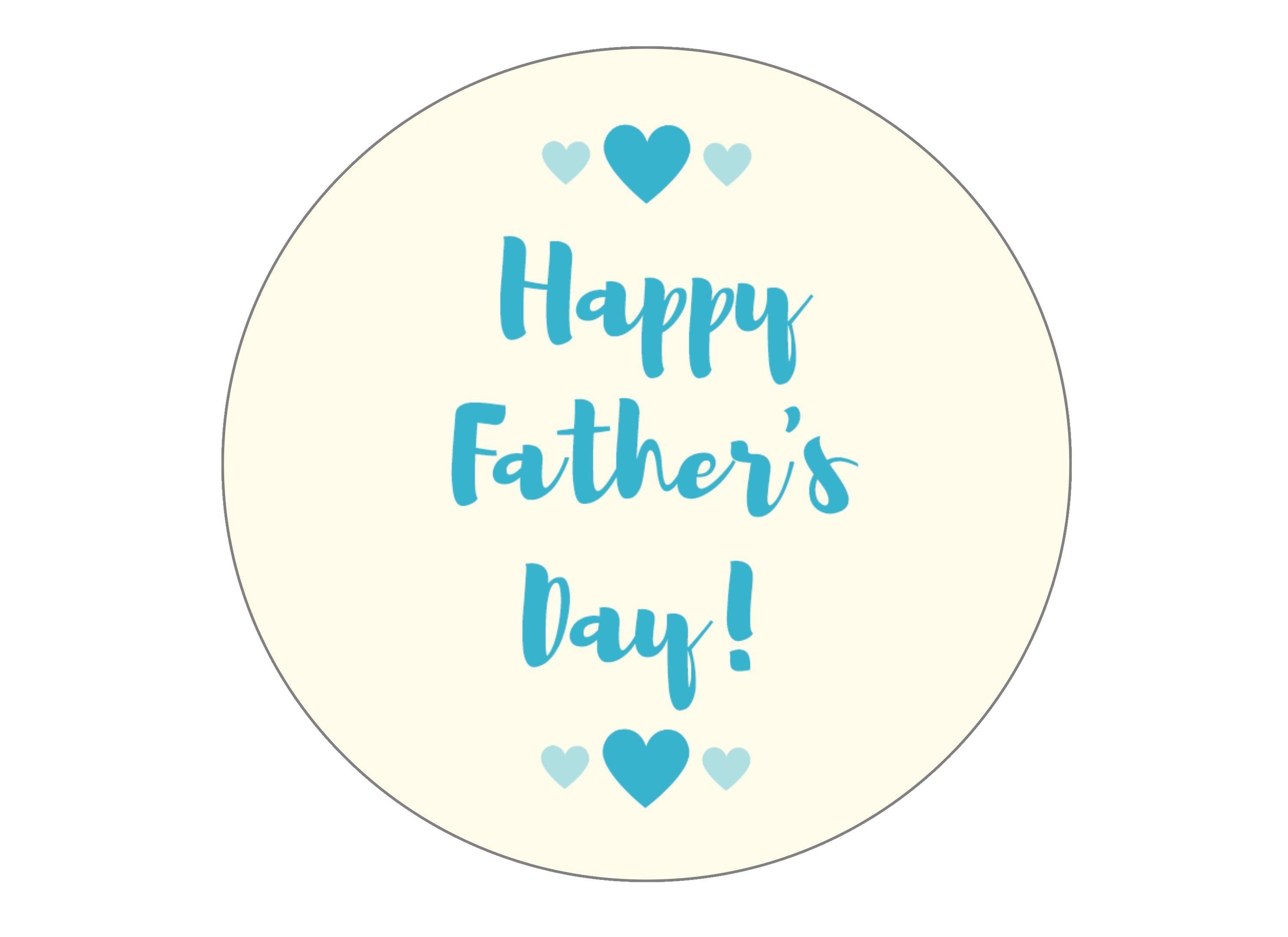 Father's Day Hearts-Edible cake toppers-Edibilis