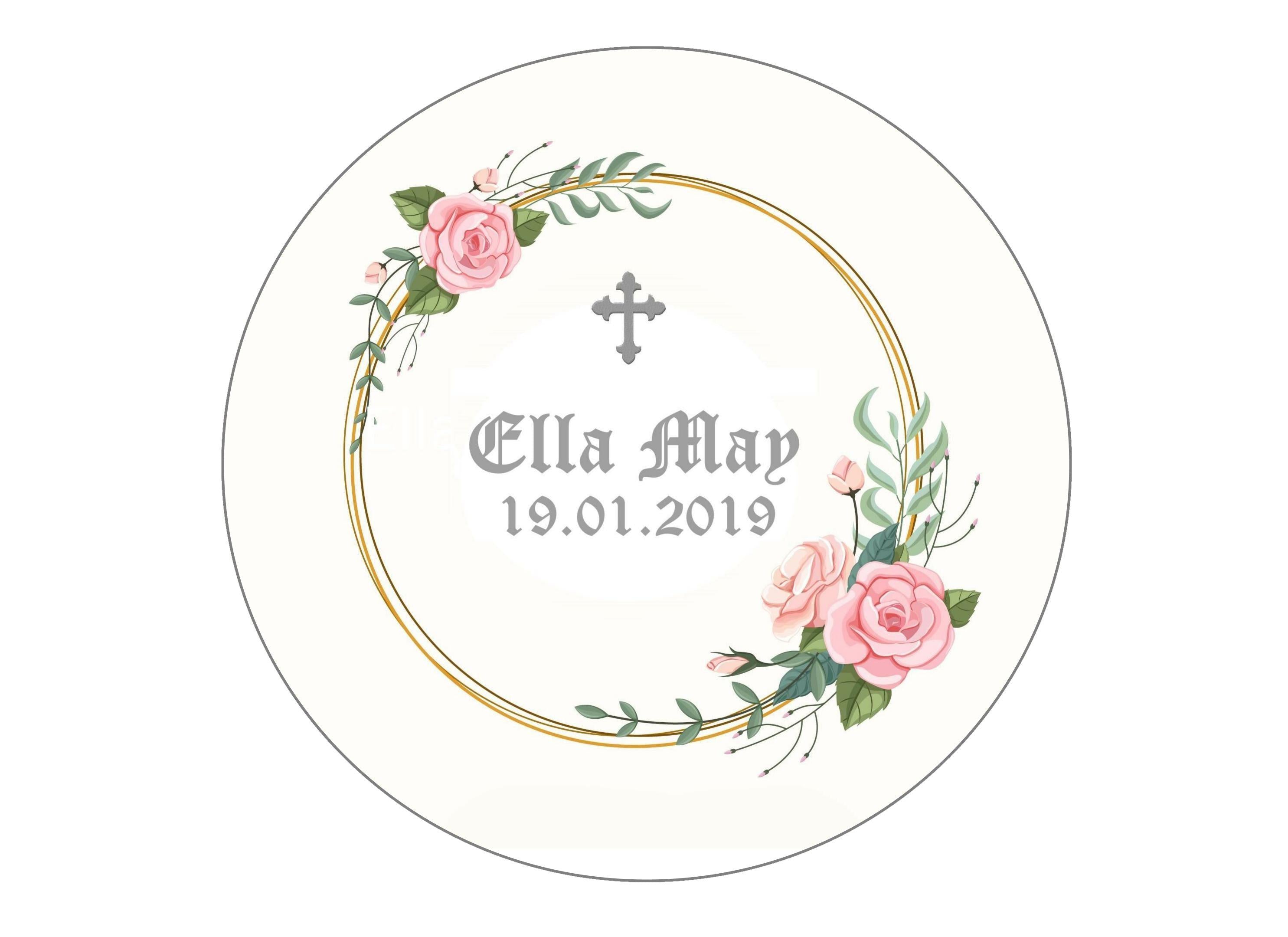 190mm printed edible cake topper