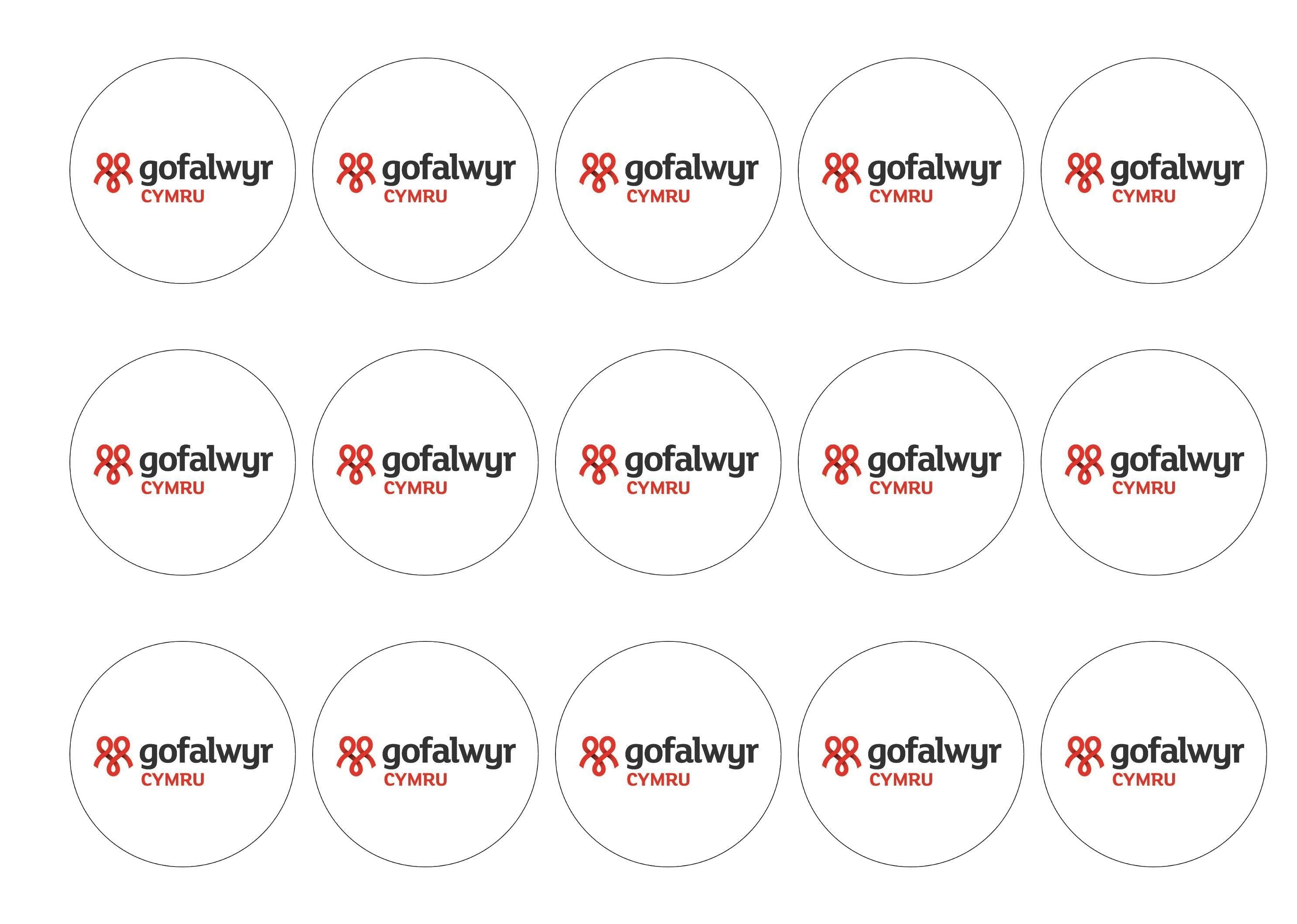 50mm printed edible cupcake toppers