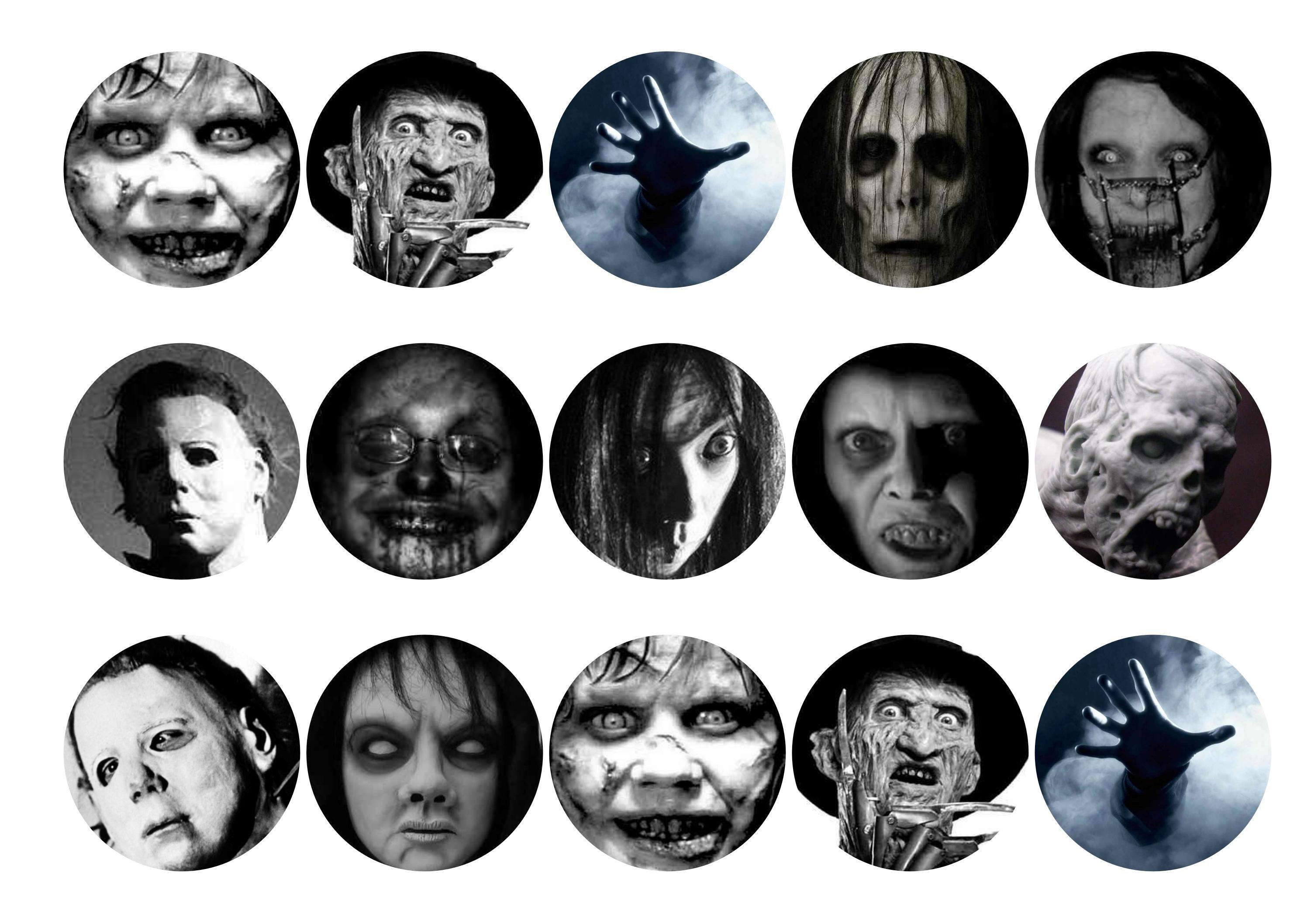 Printed edible cupcake toppers for halloween