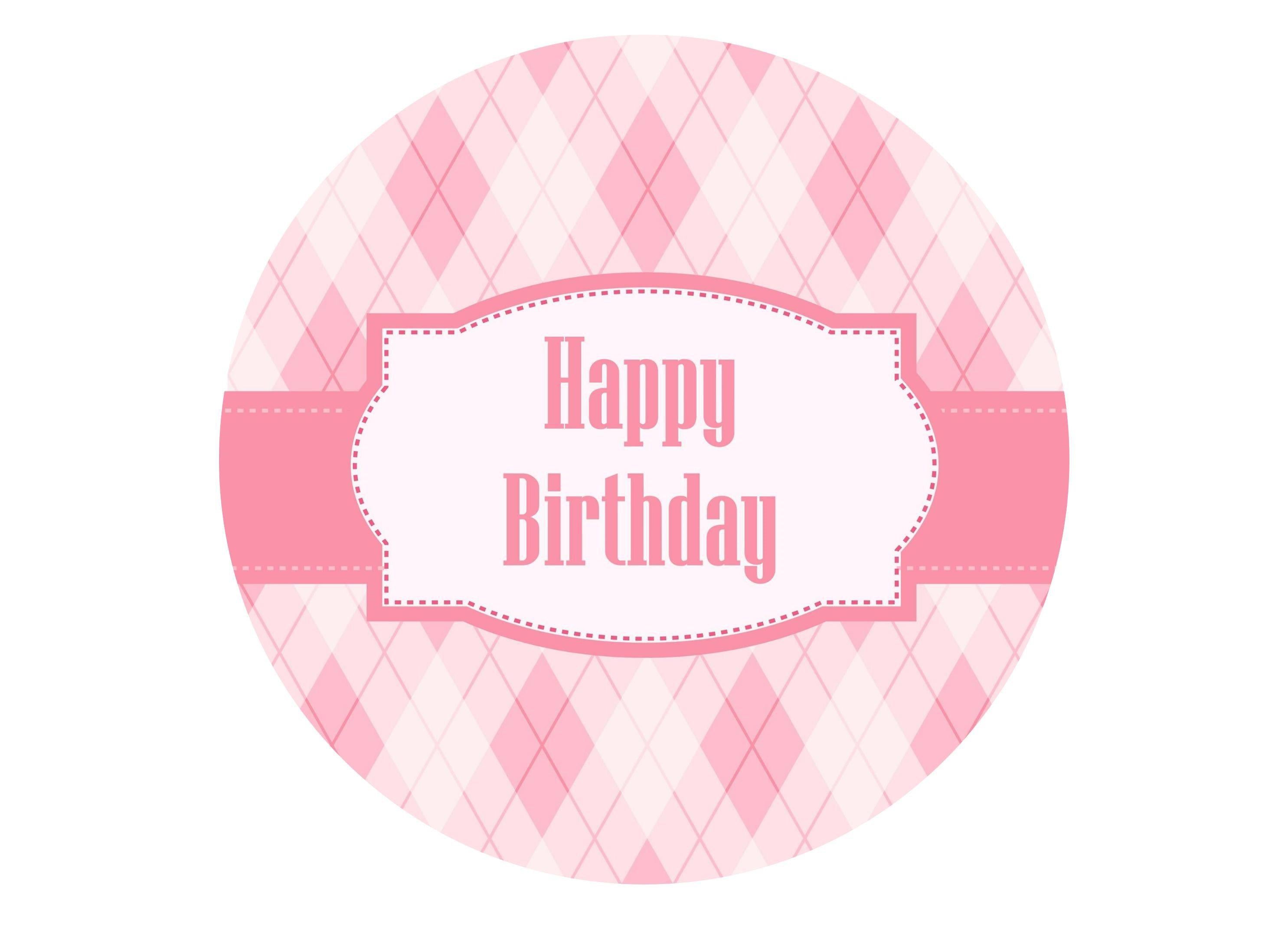 190mm printed edible cake topper