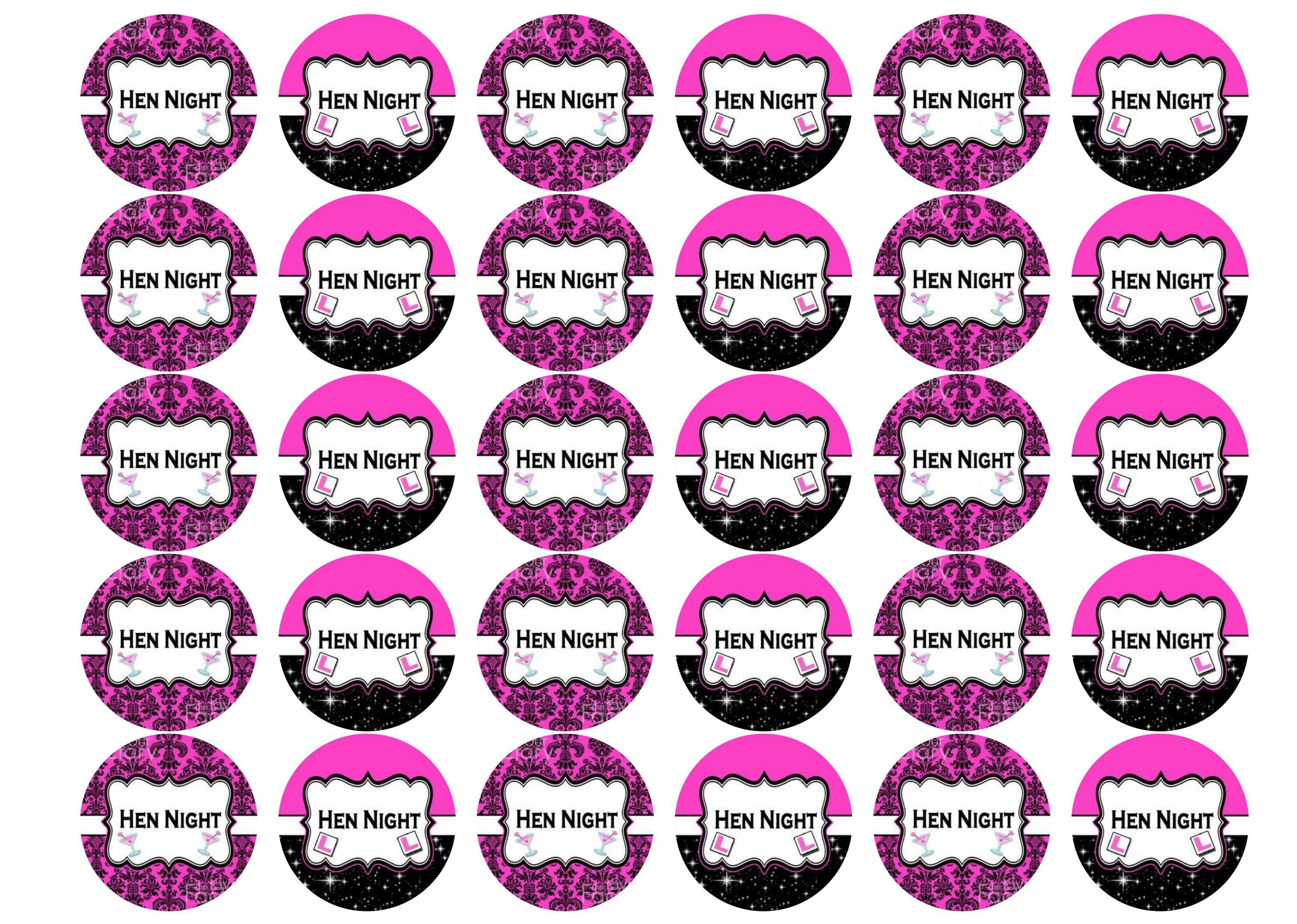 38mm printed edible cupcake toppers