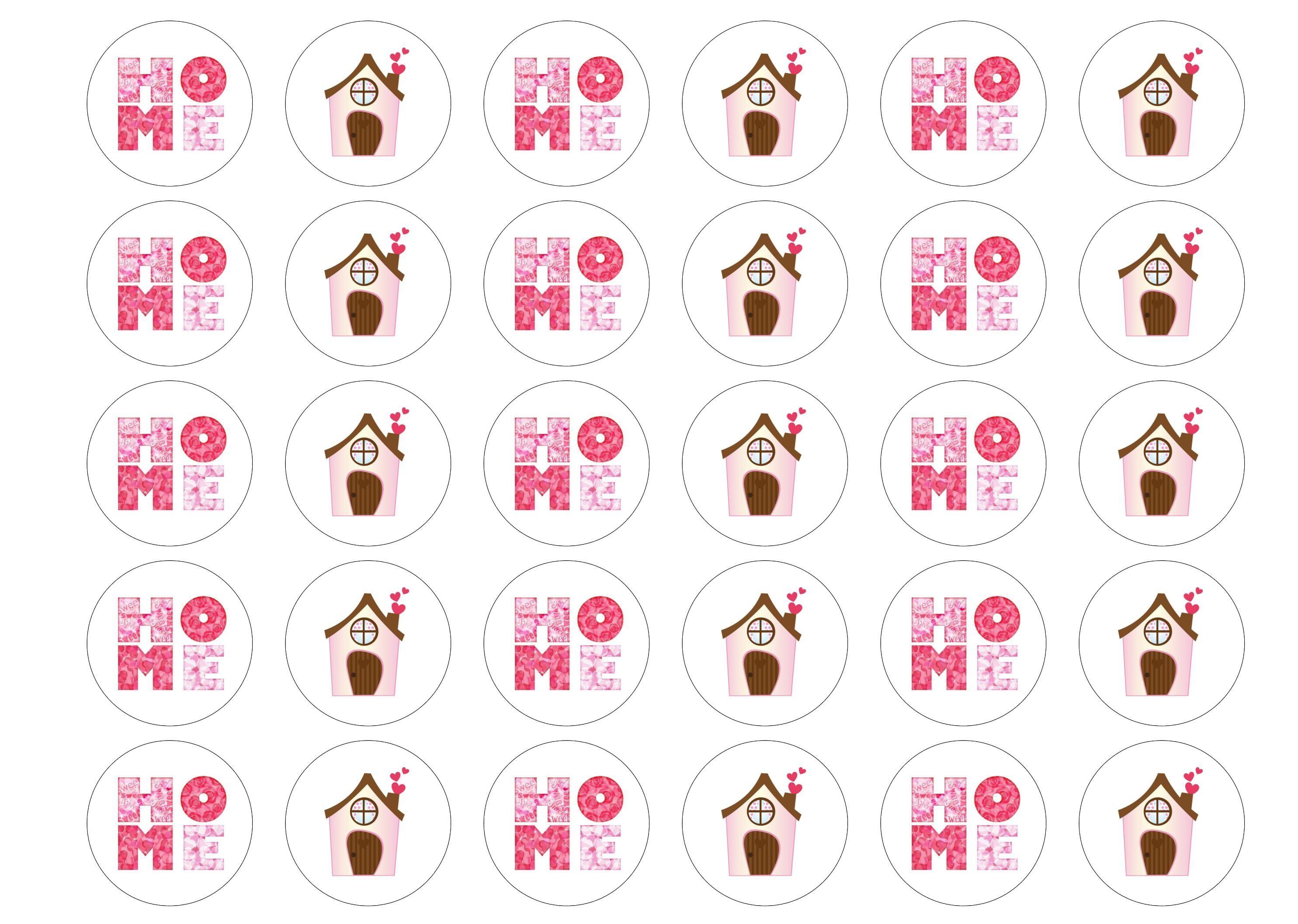 38mm printed edible cupcake toppers