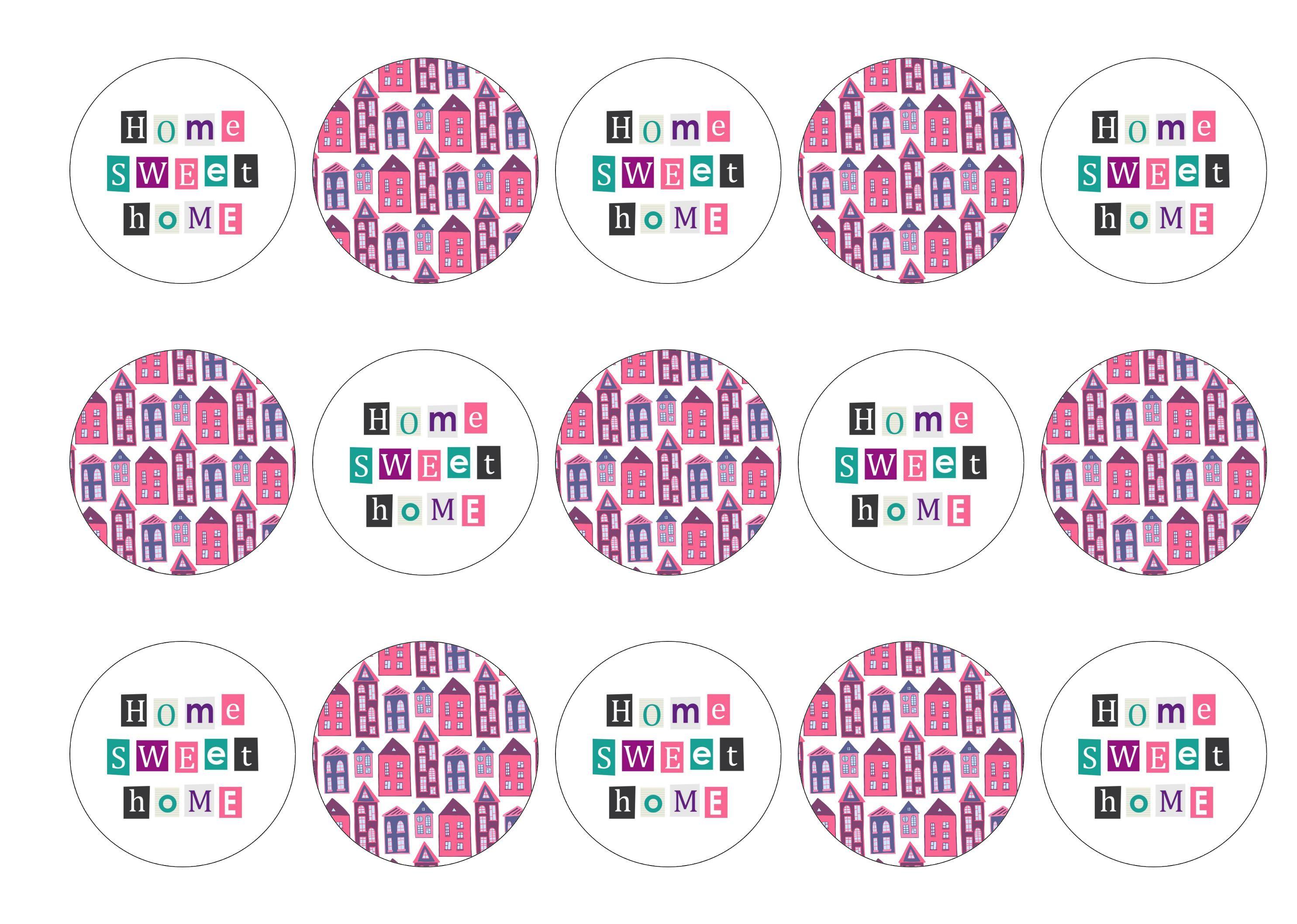 Edible paper cupcakes toppers for housewarming