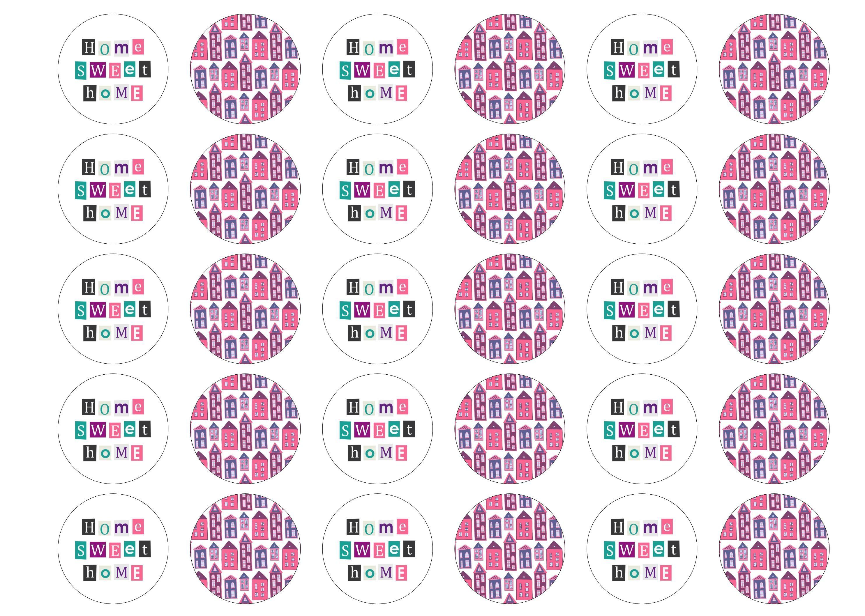 38mm printed edible cupcake toppers