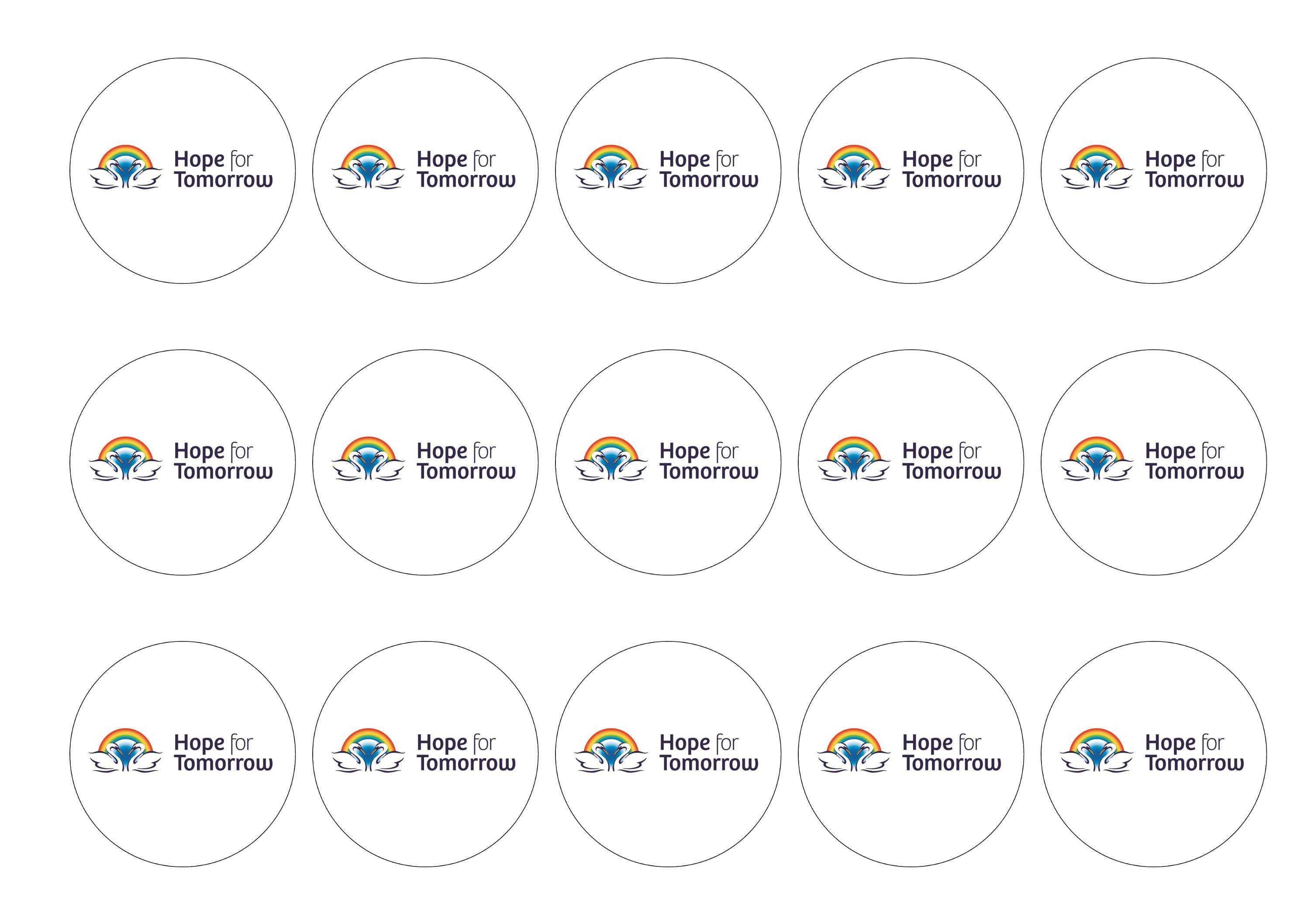 50mm printed edible cupcake toppers