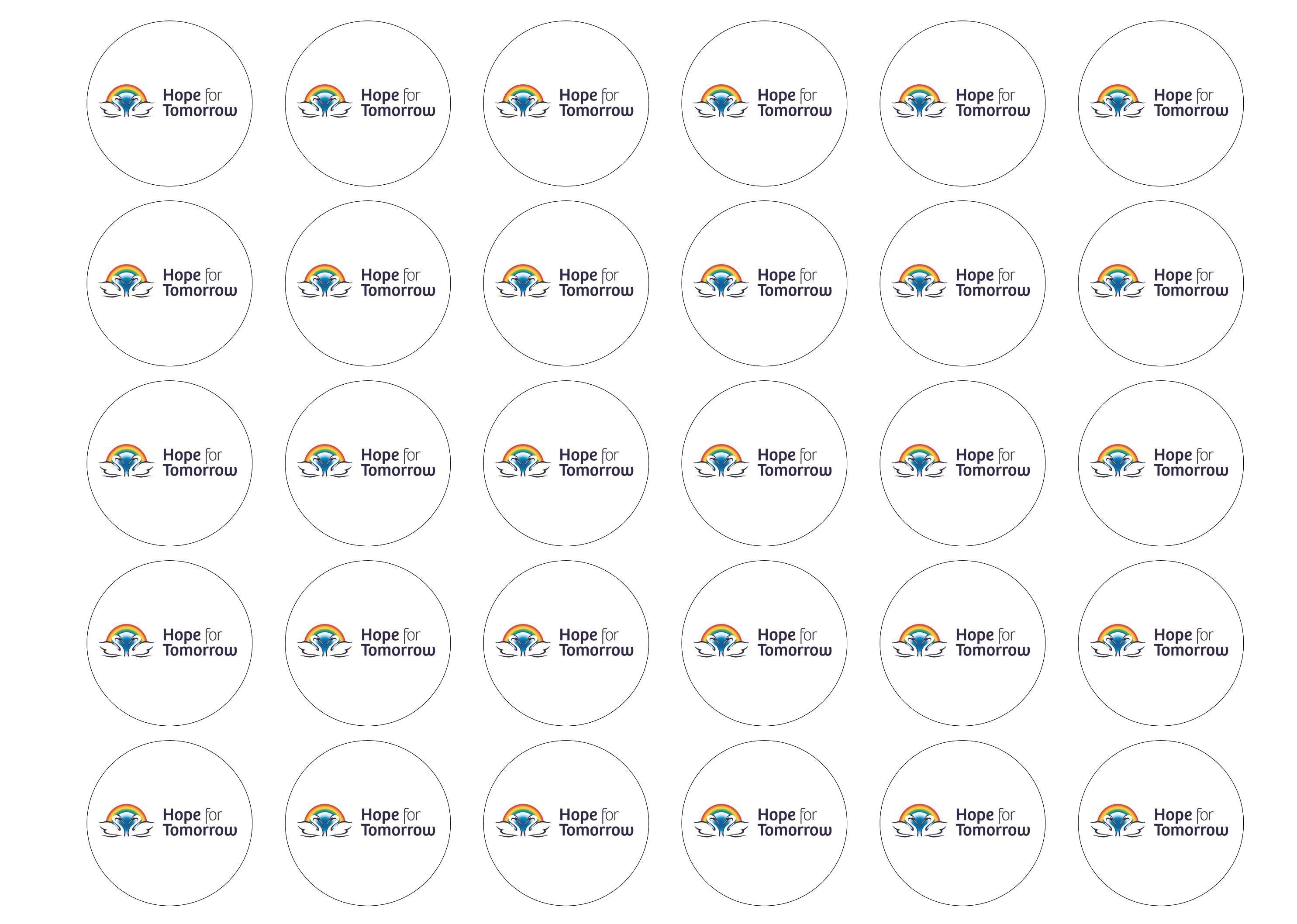 38mm printed edible cupcake toppers