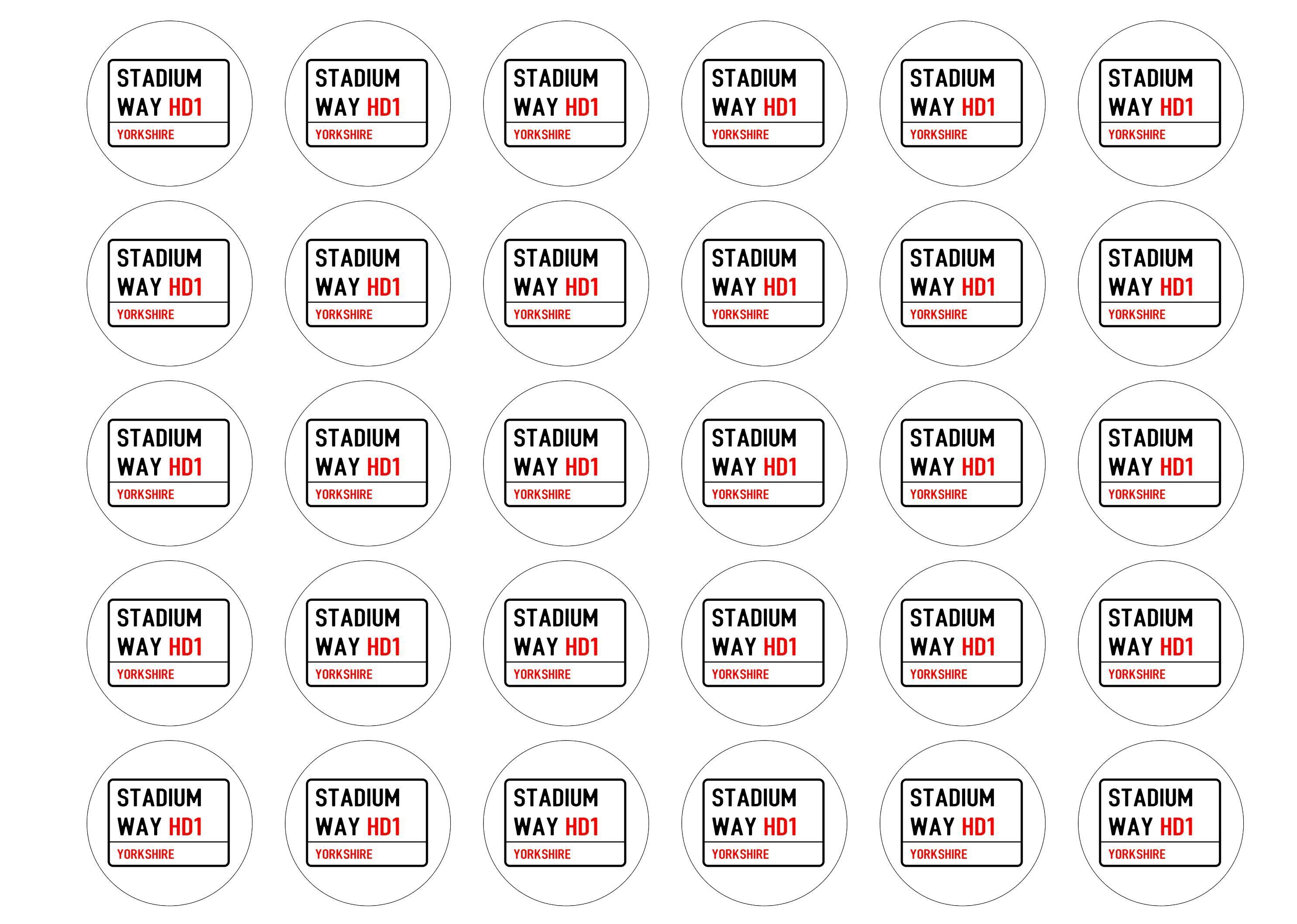 38mm printed edible cupcake toppers