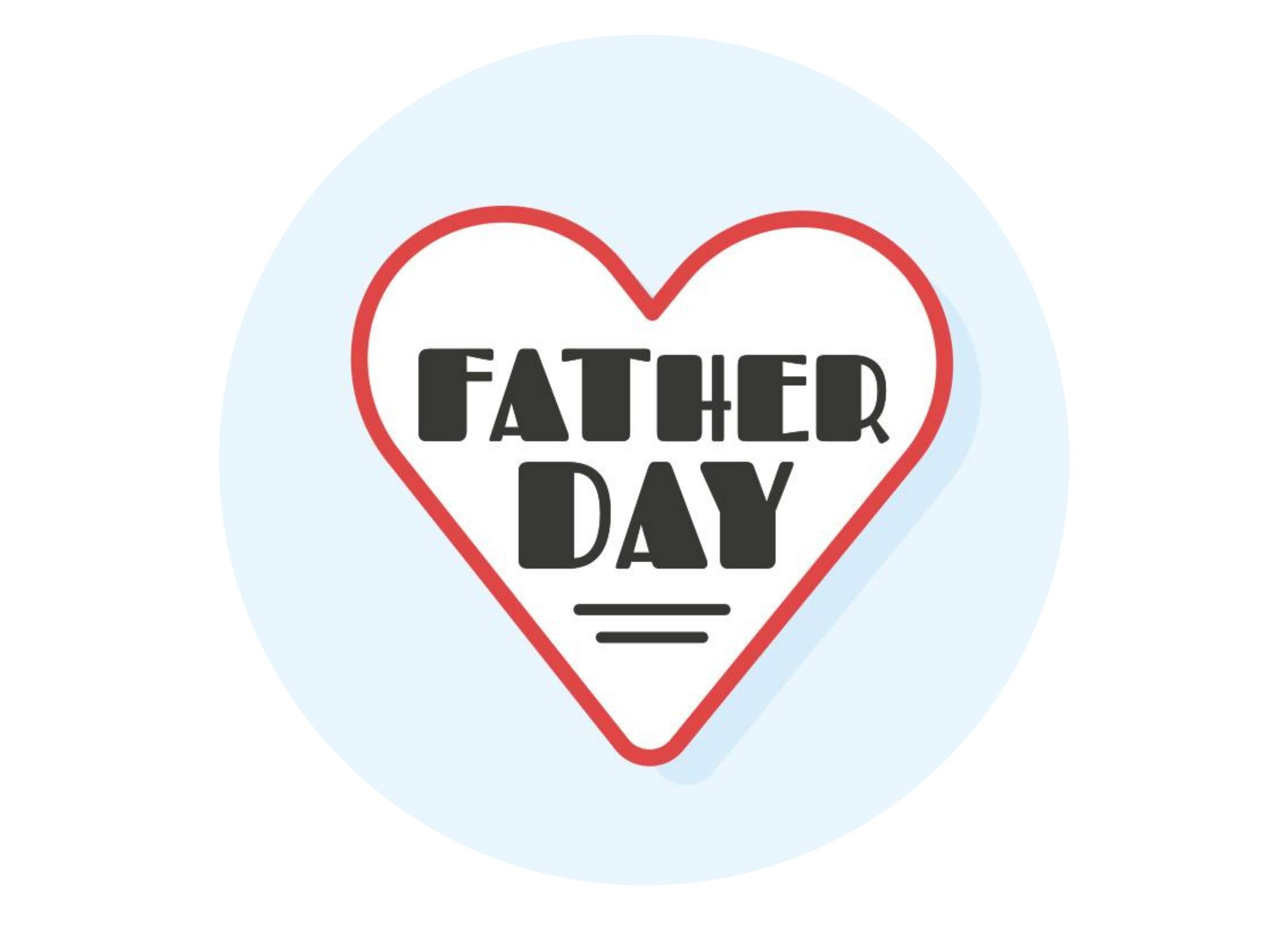 Large cake topper with retro I heart dad designs