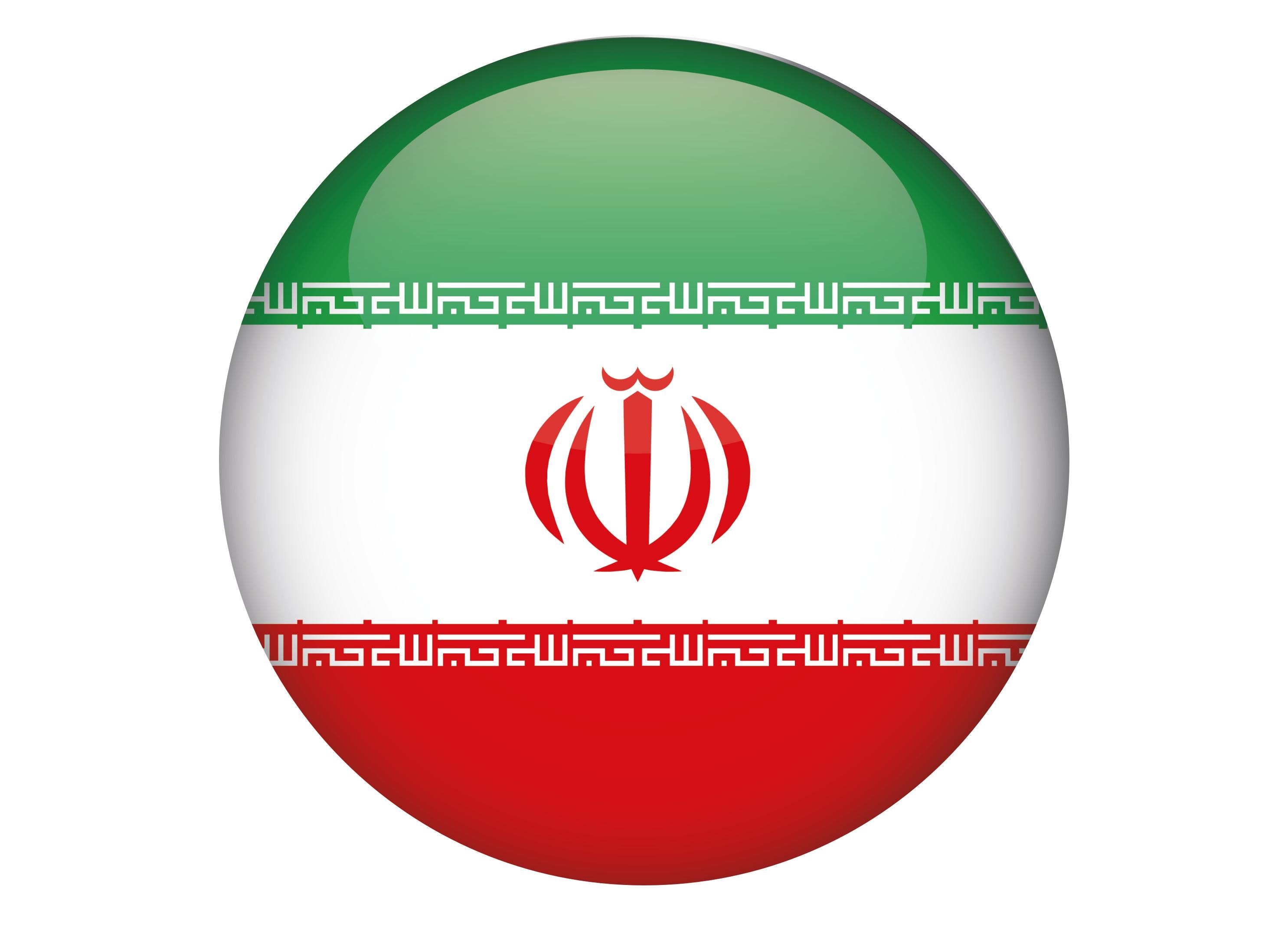 Large cake topper with the flag of Iran