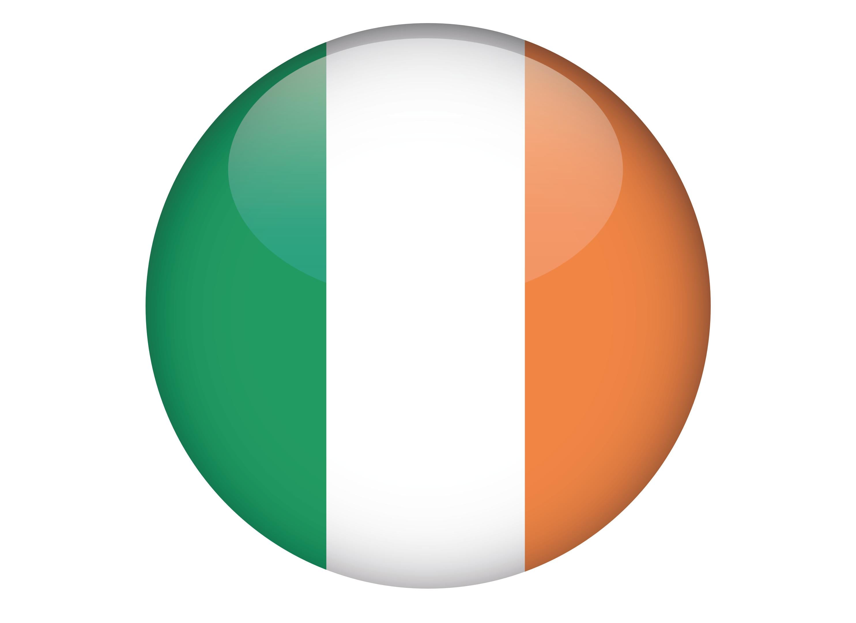 Large cake topper with the Irish Flag