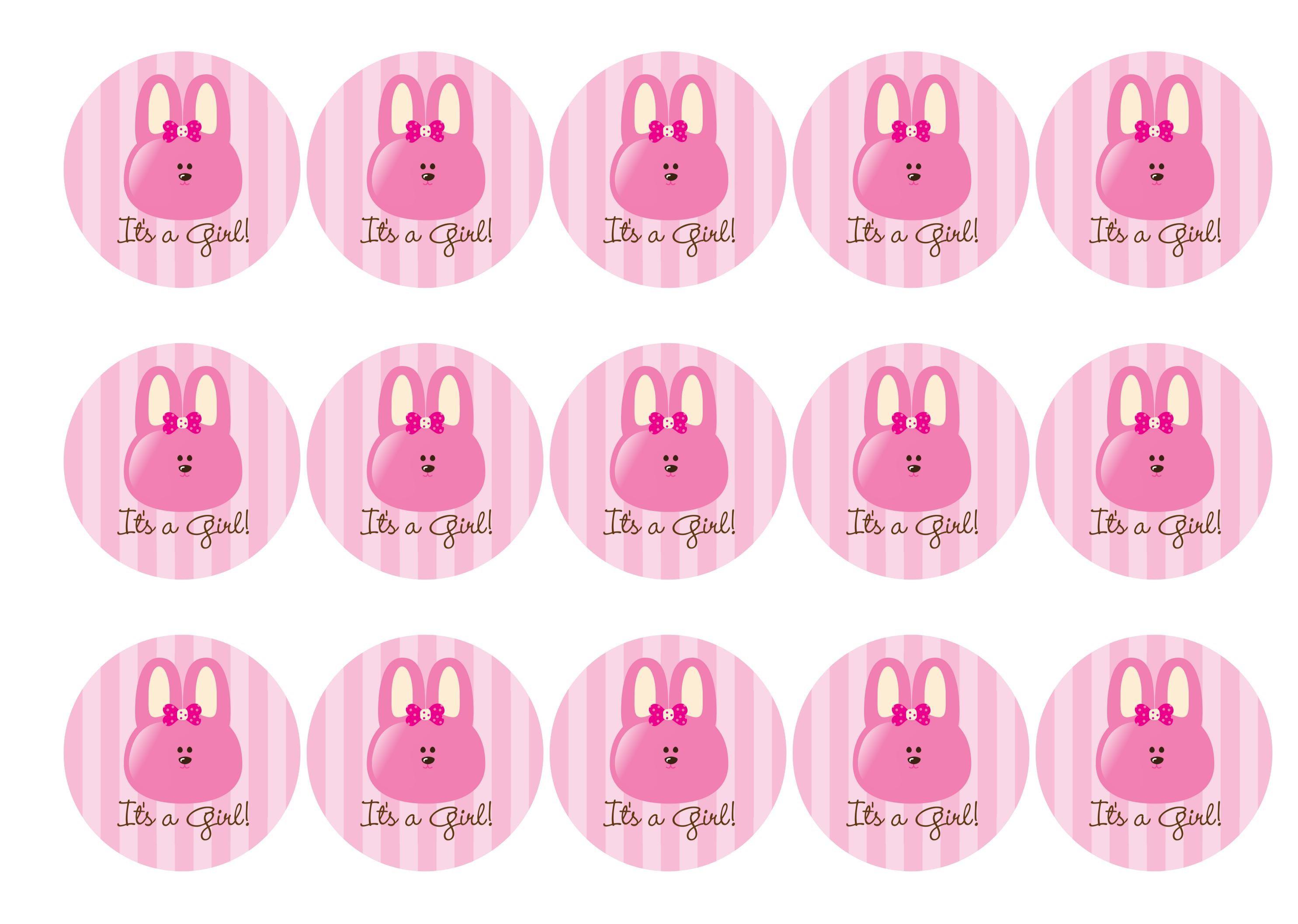 50mm printed edible cupcake toppers