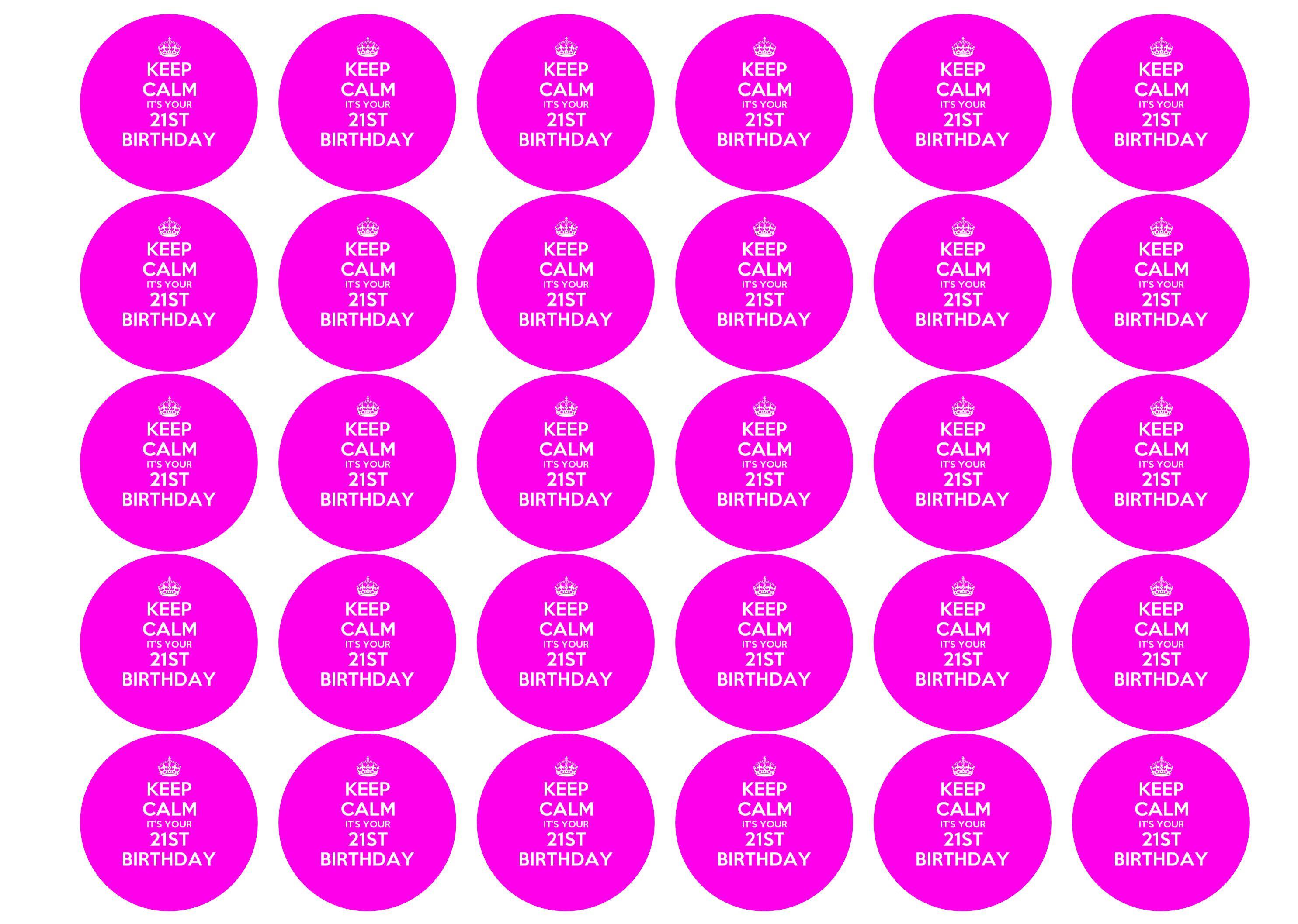 38mm printed edible cupcake toppers