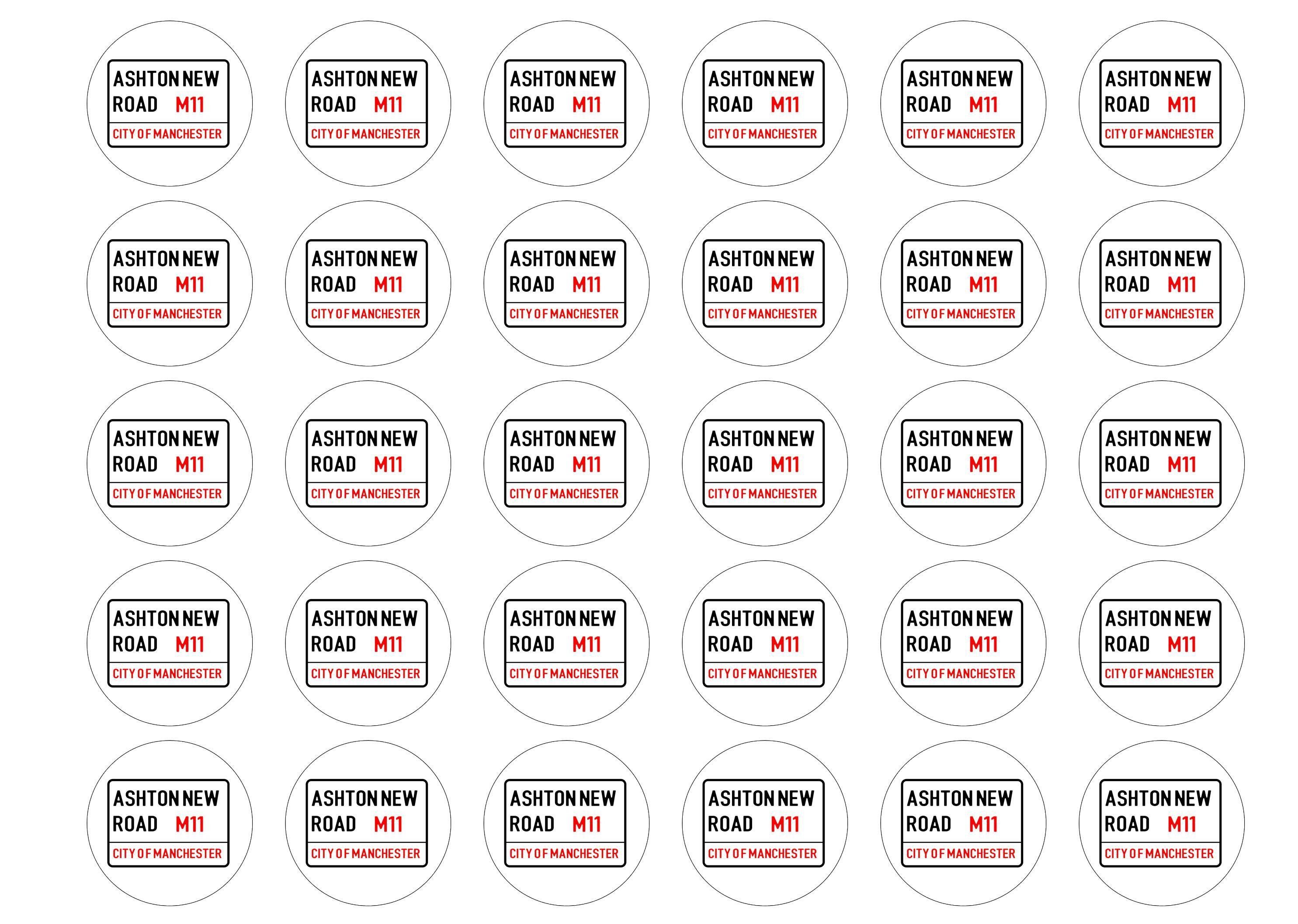 38mm printed edible cupcake toppers