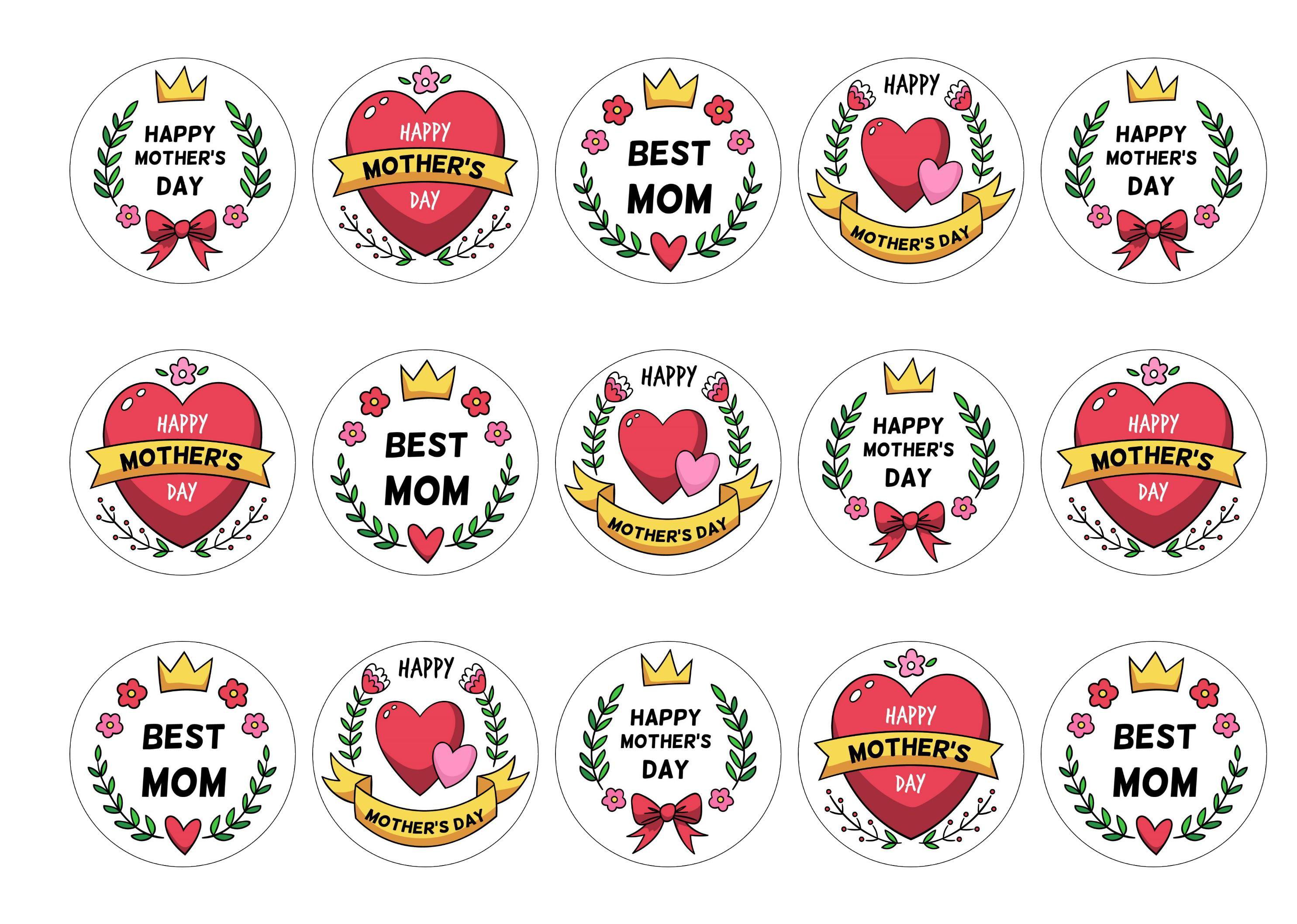 15 Mother's Day badge toppers 
