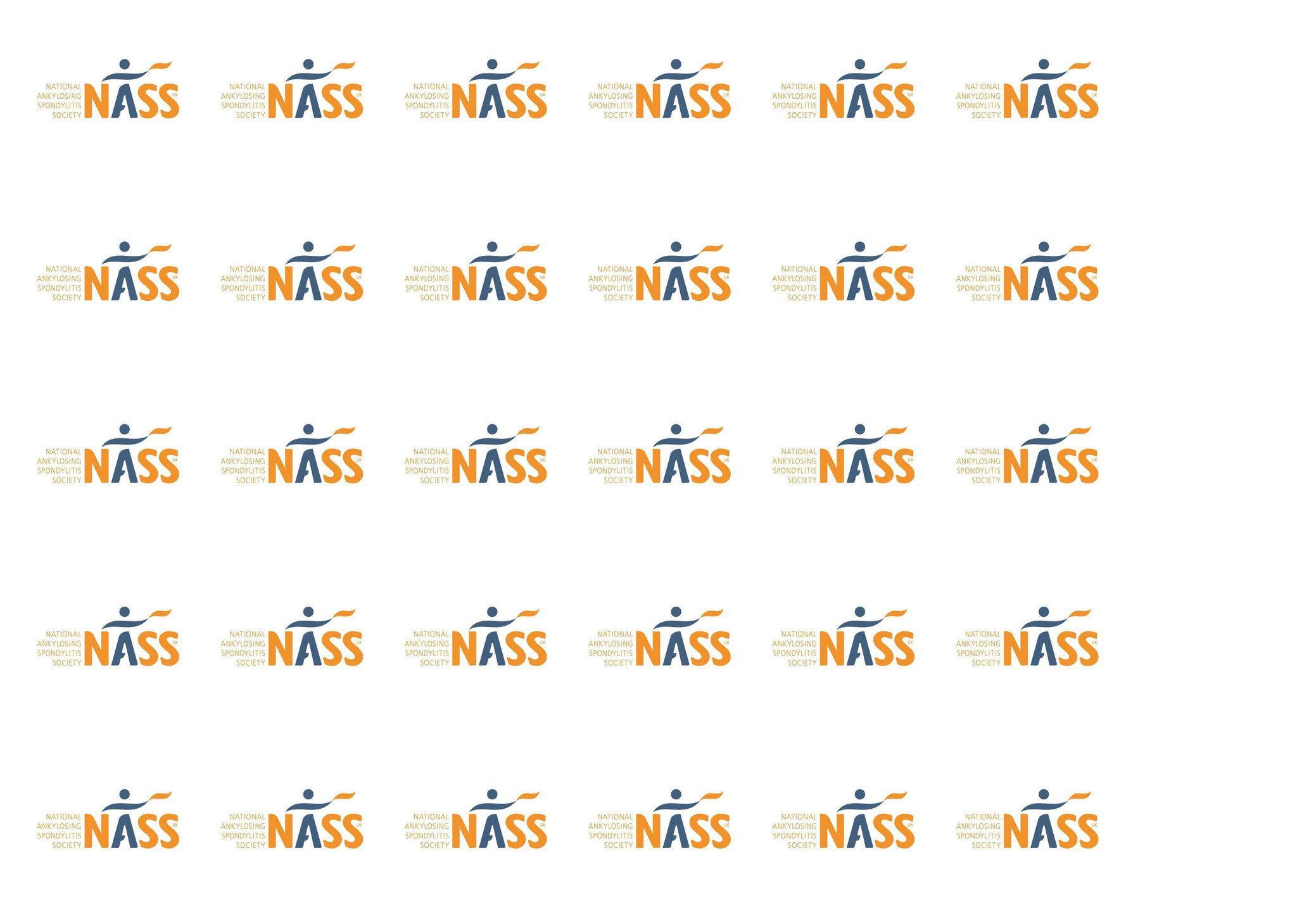 Edible cupcake toppers with the NASS logo