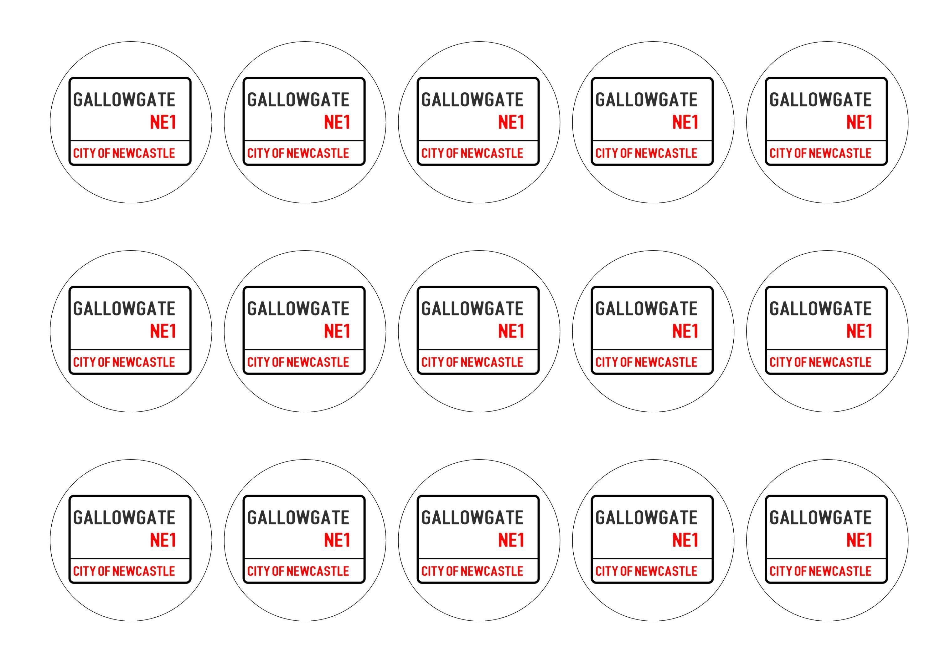 50mm printed edible cupcake toppers