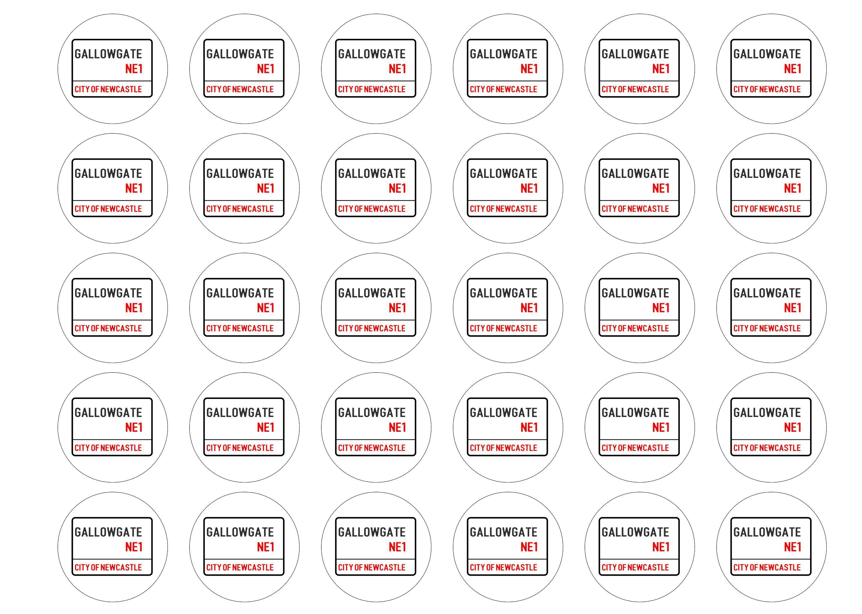 38mm printed edible cupcake toppers