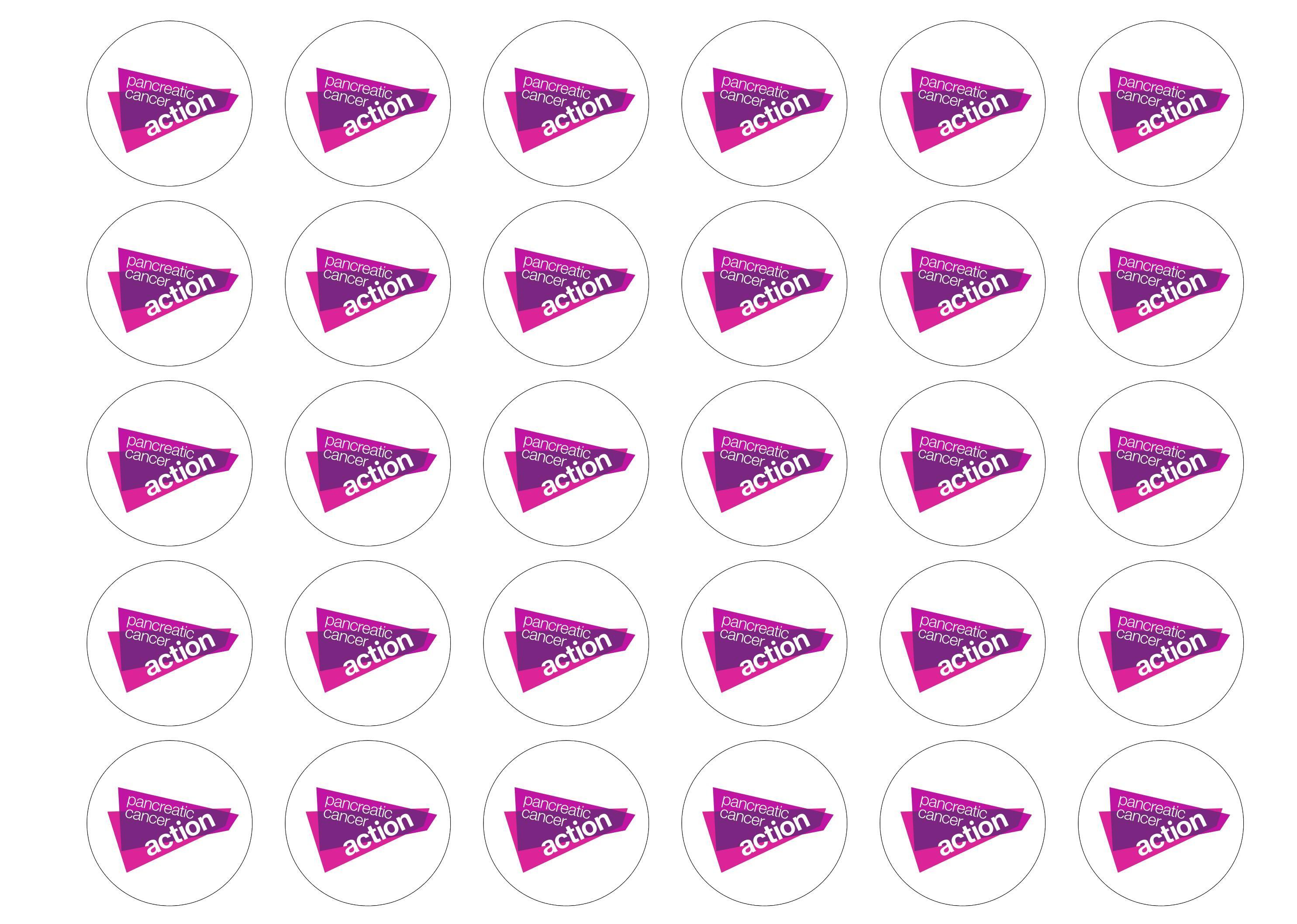 38mm printed edible cupcake toppers