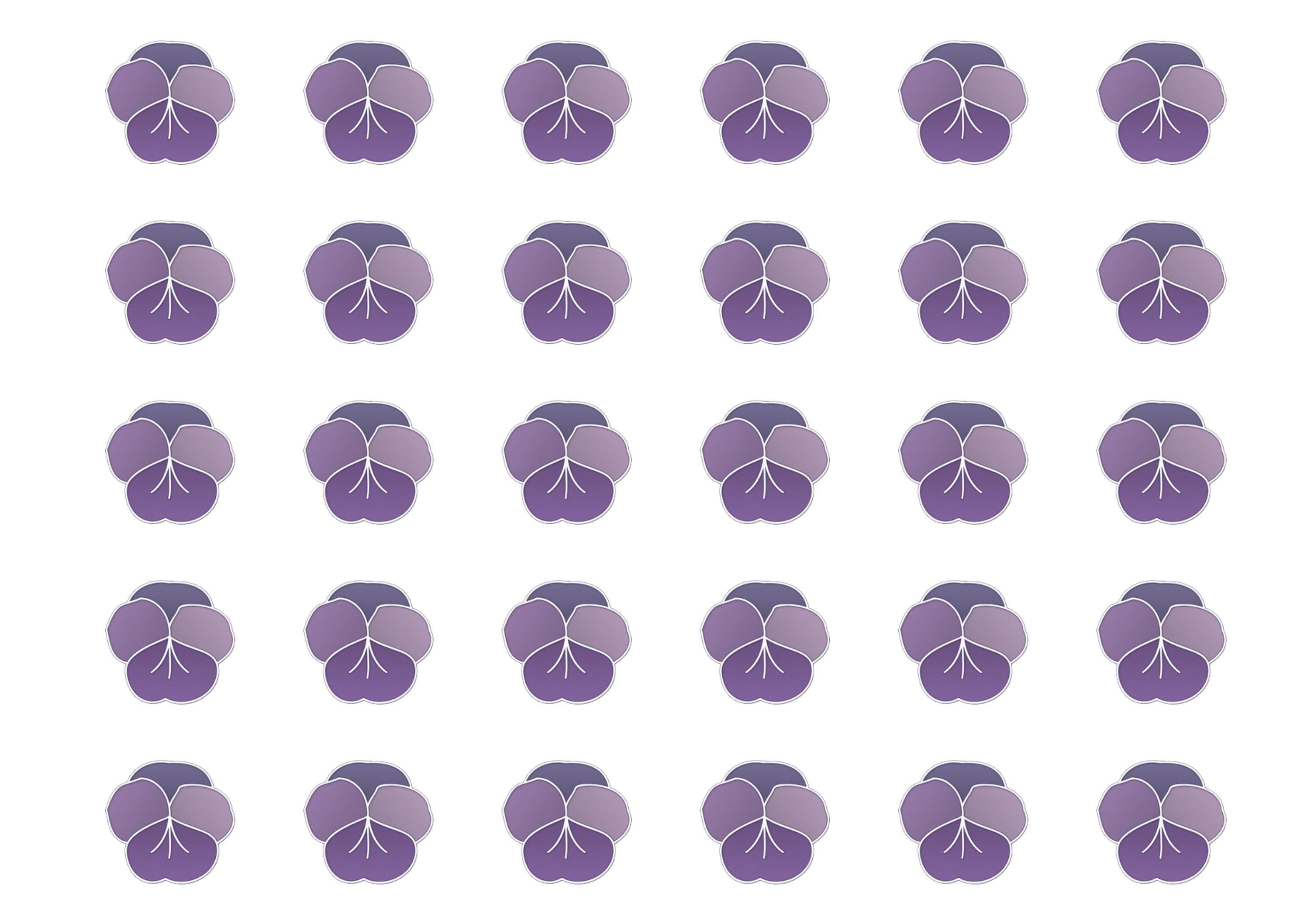 38mm printed edible cupcake toppers