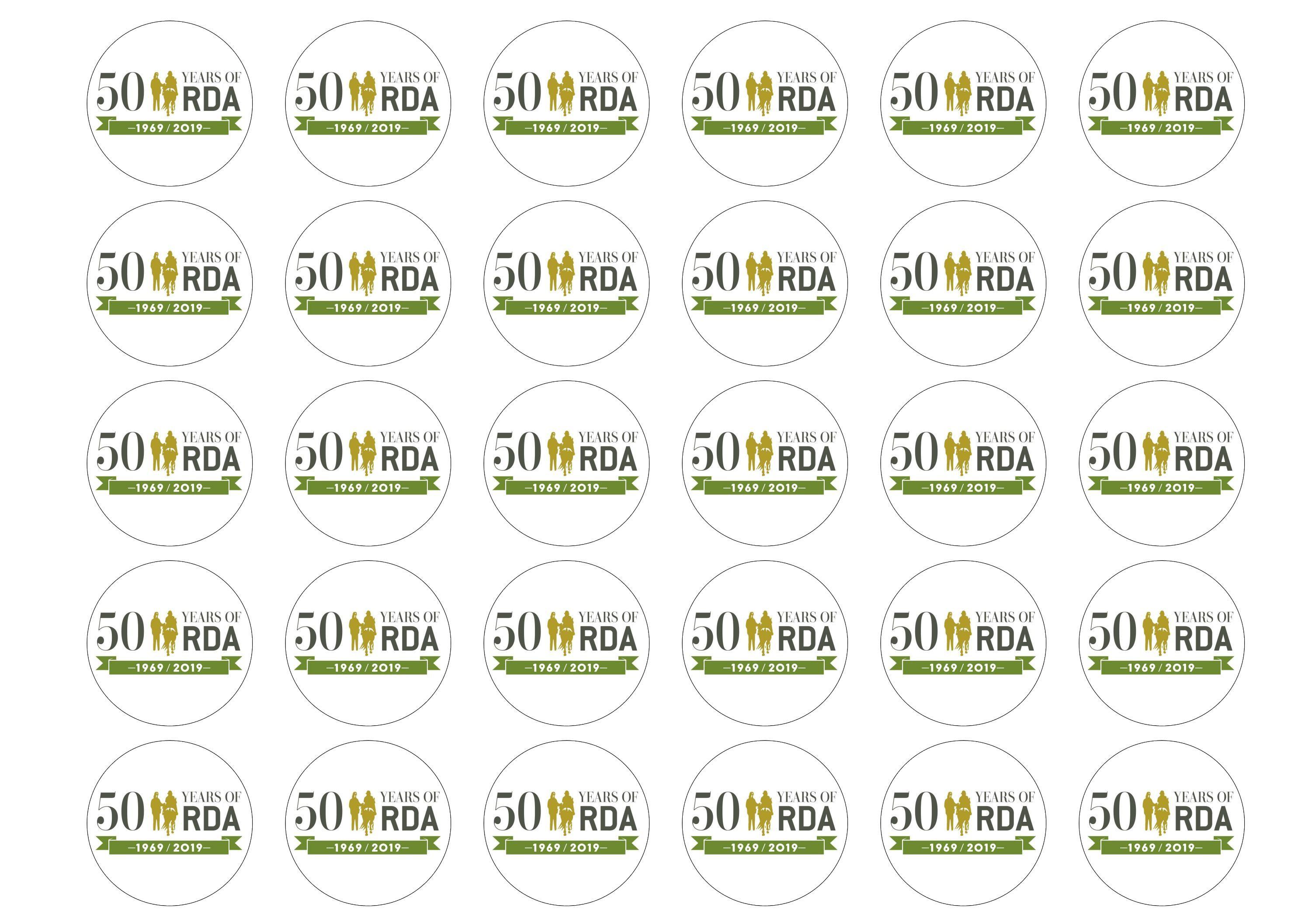 30 edible cupcake toppers supporting RDA