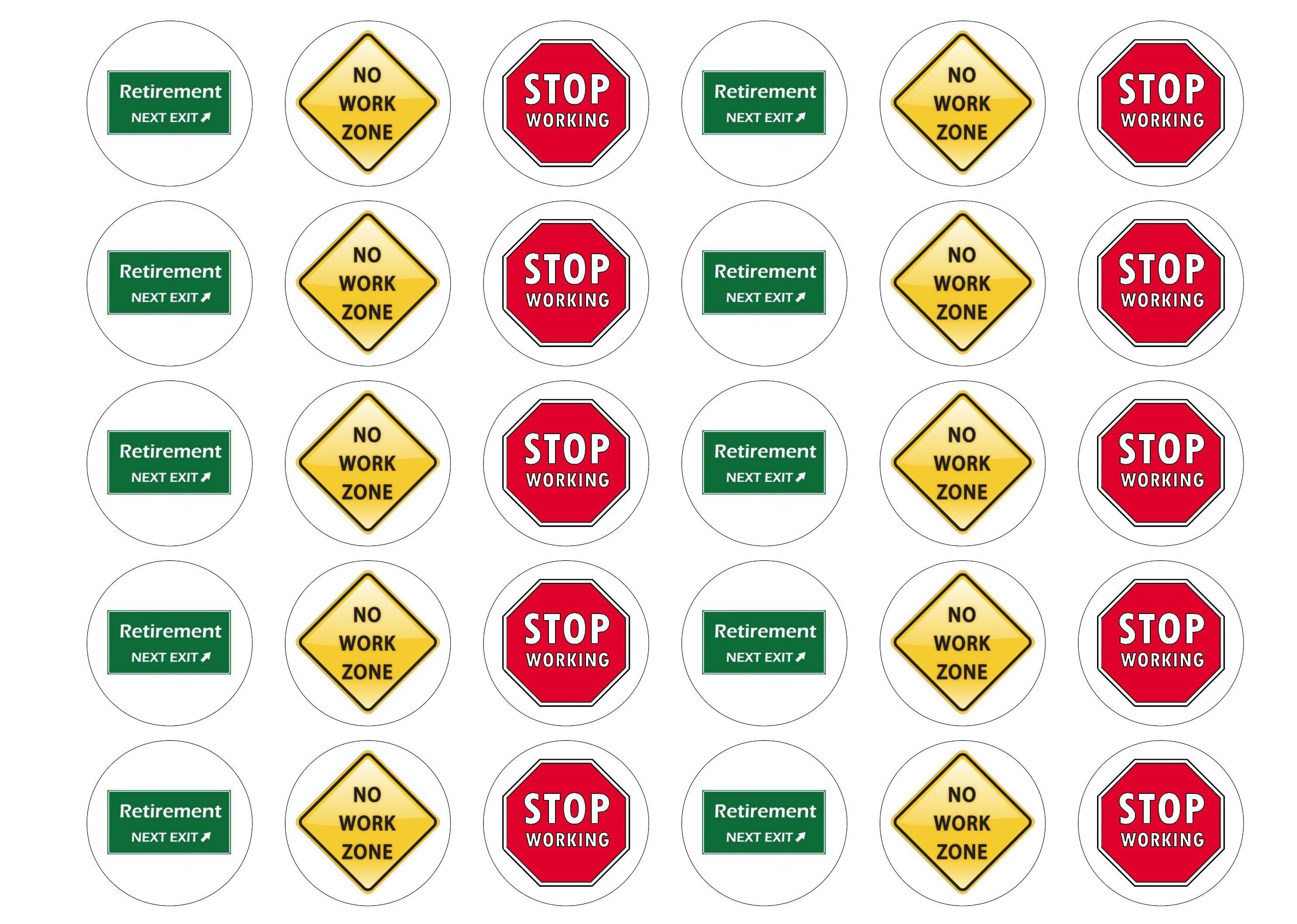 Retirement Signs-Edible cake toppers-Edibilis