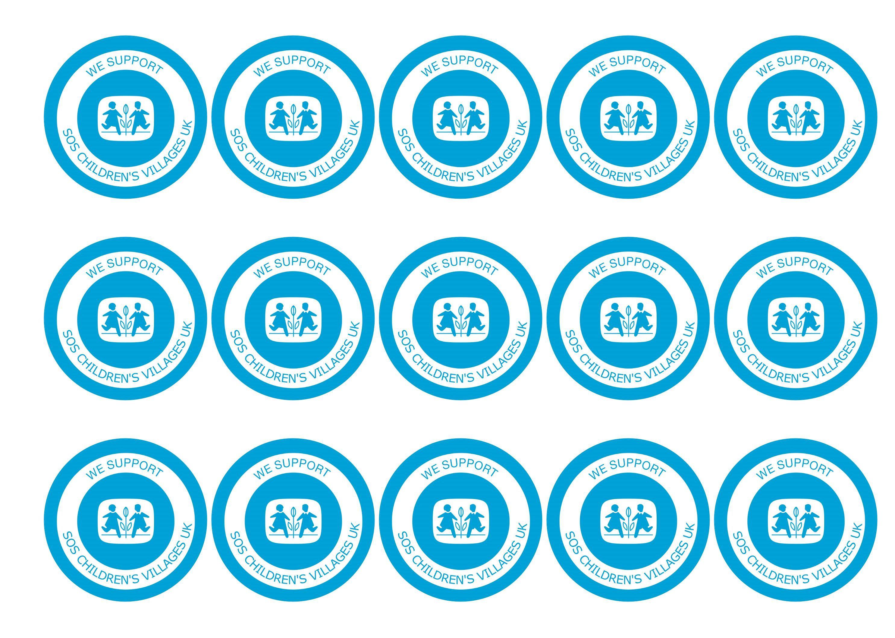 50mm printed edible cupcake toppers