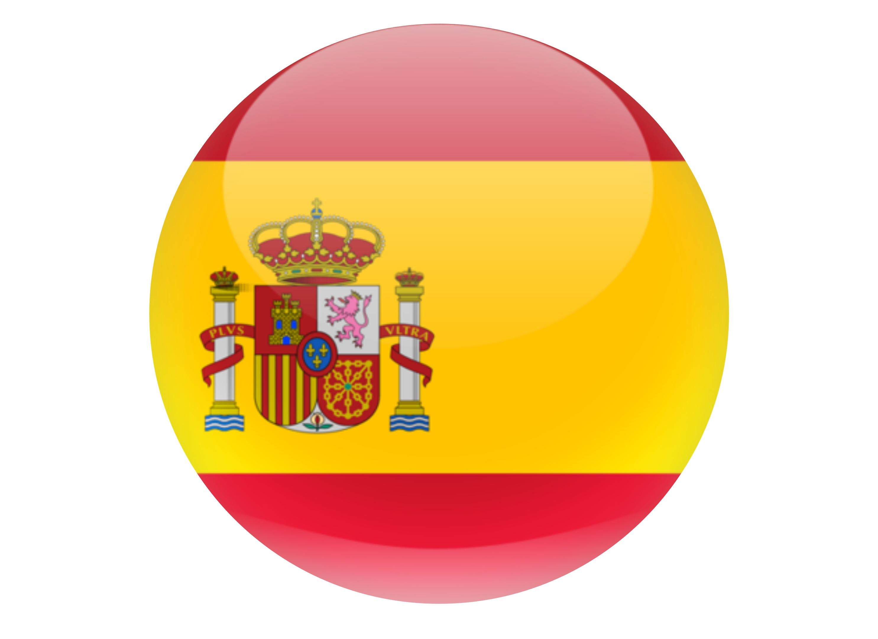 Large round cake topper with the Spanish Flag