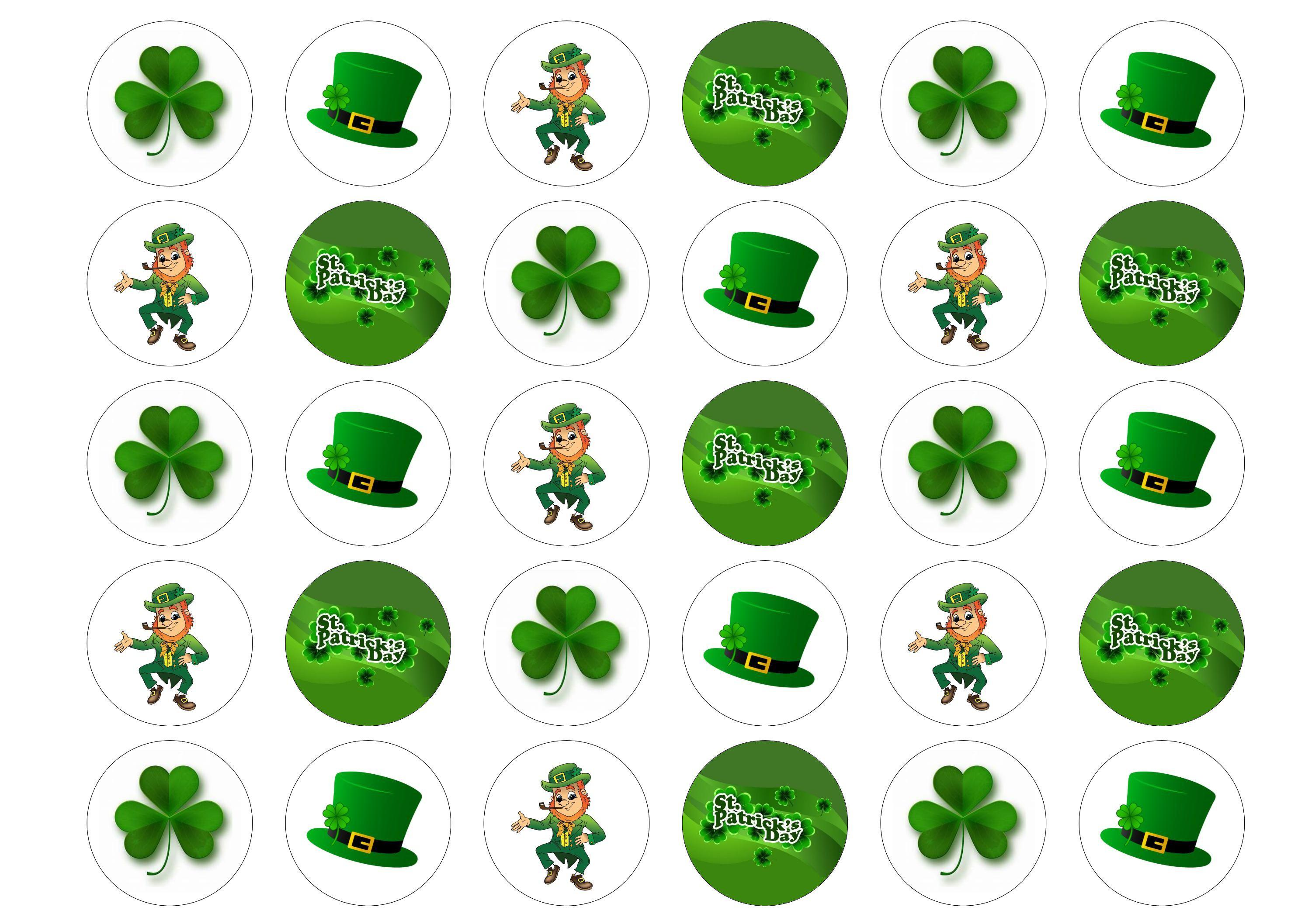 38mm printed edible cupcake toppers